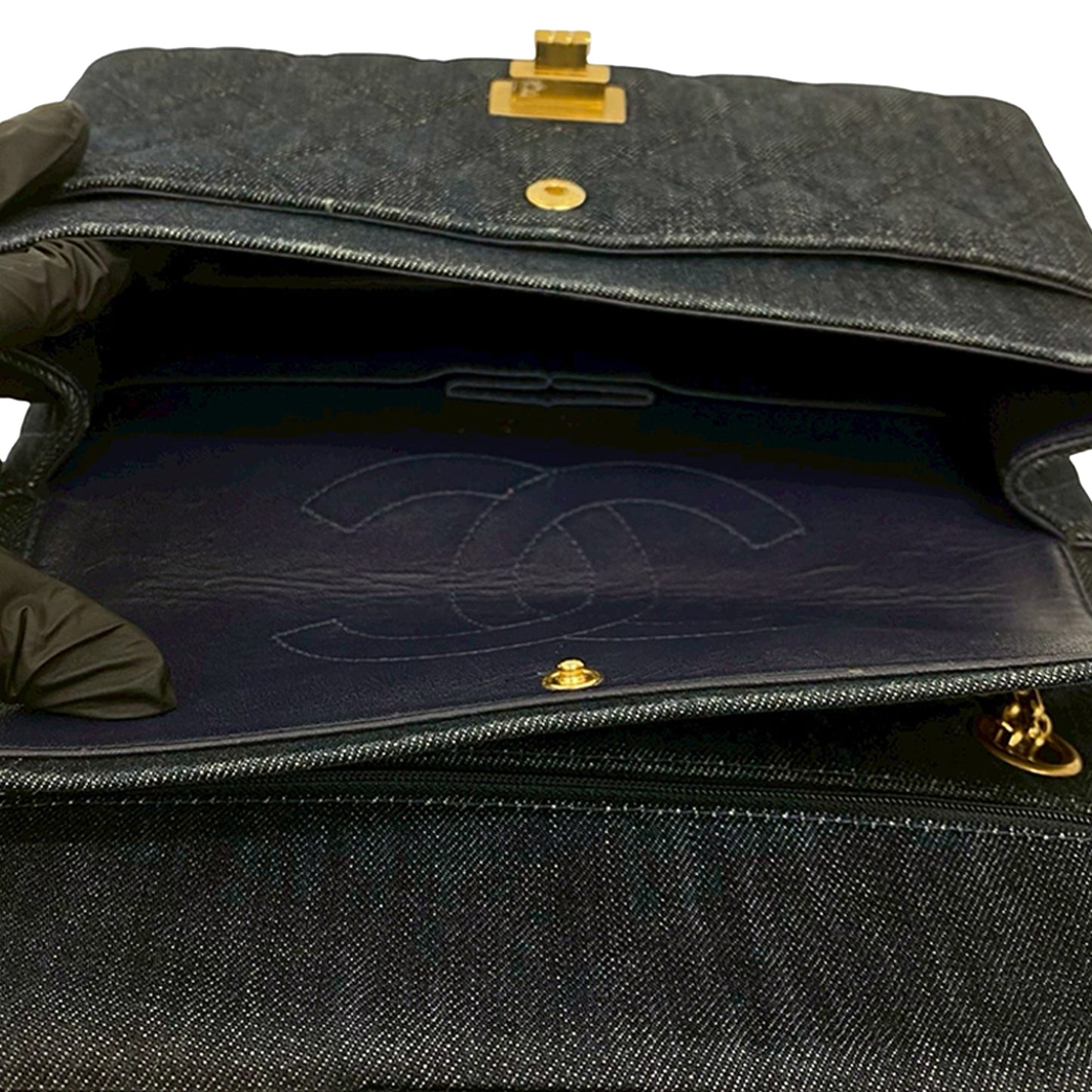 Chanel Quilted Denim Reissue 2.55 Double Flap 226