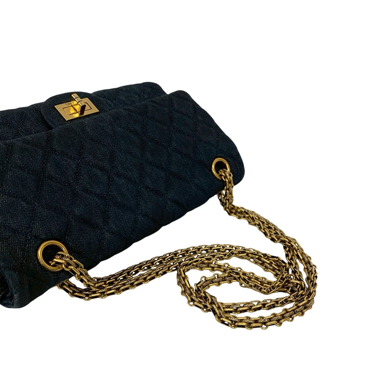 Chanel Quilted Denim Reissue 2.55 Double Flap 226
