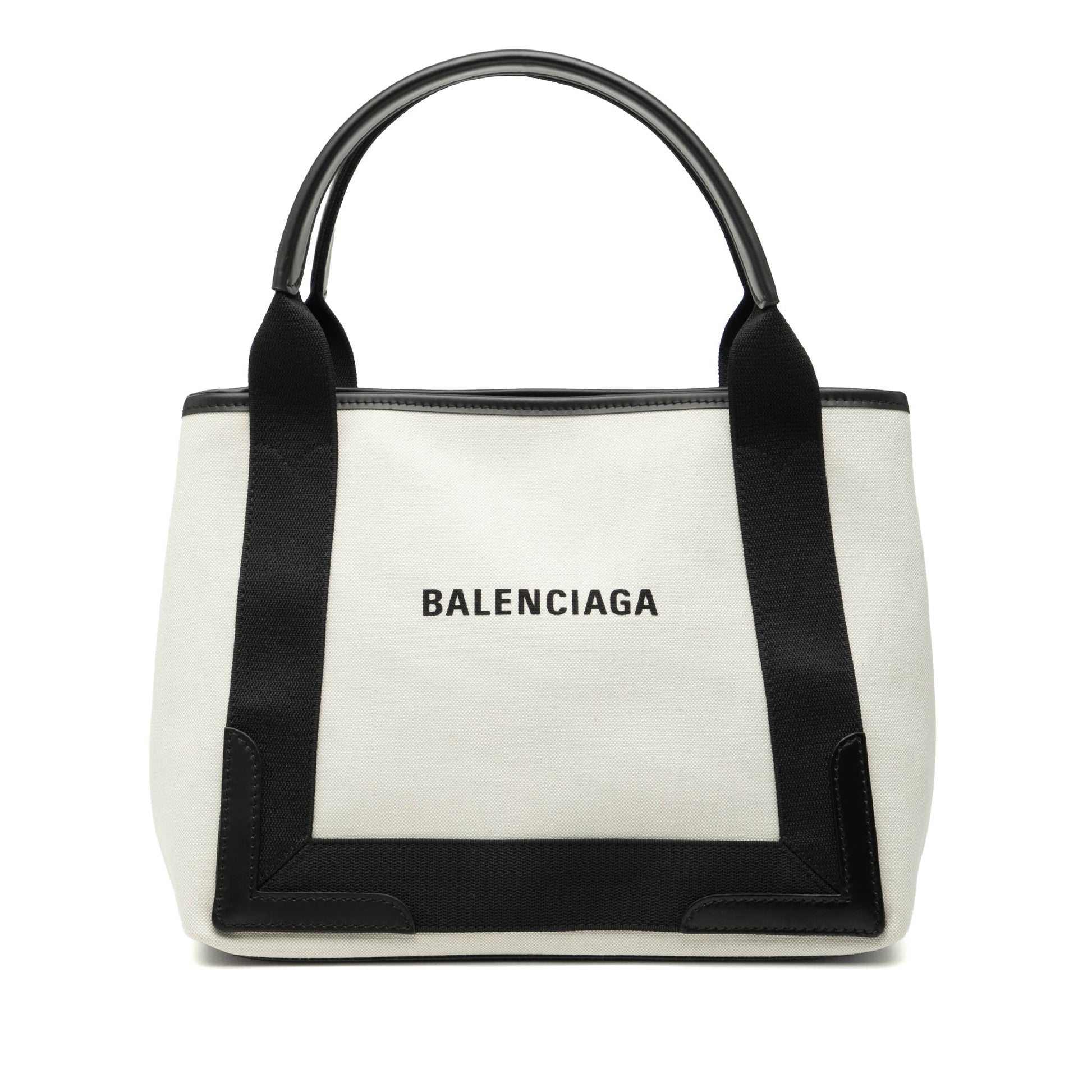 Balenciaga Canvas Navy Cabas Tote S