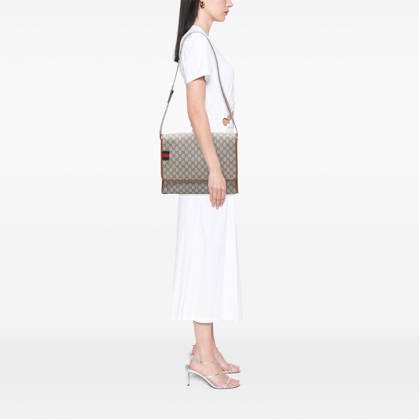 Gucci GG Supreme Web Messenger Bag