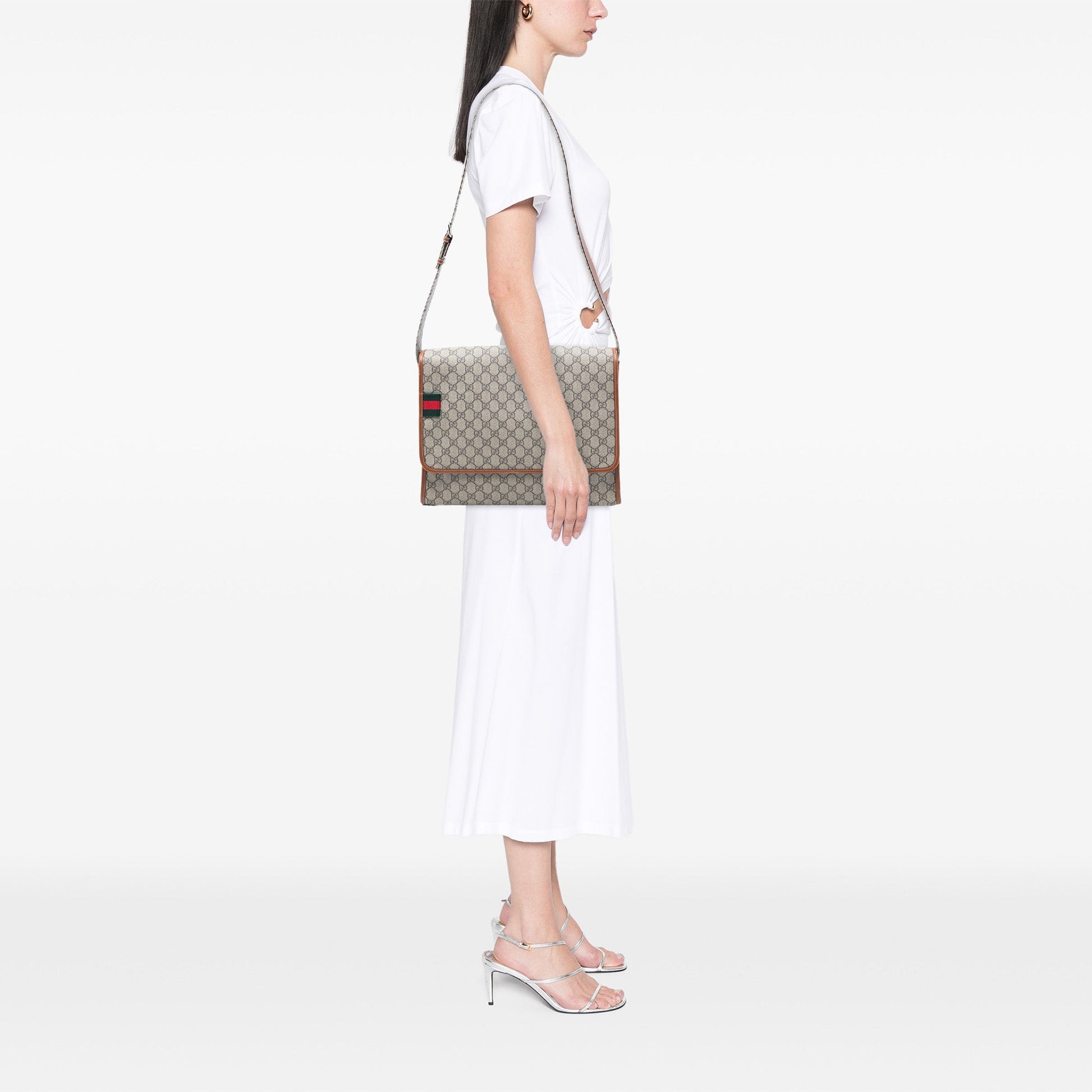 Gucci GG Supreme Web Messenger Bag