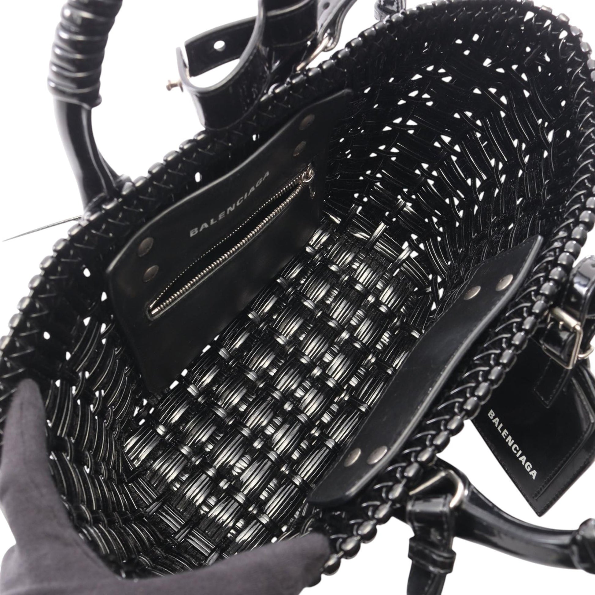 Balenciaga Faux Leather Bistro Panier XS