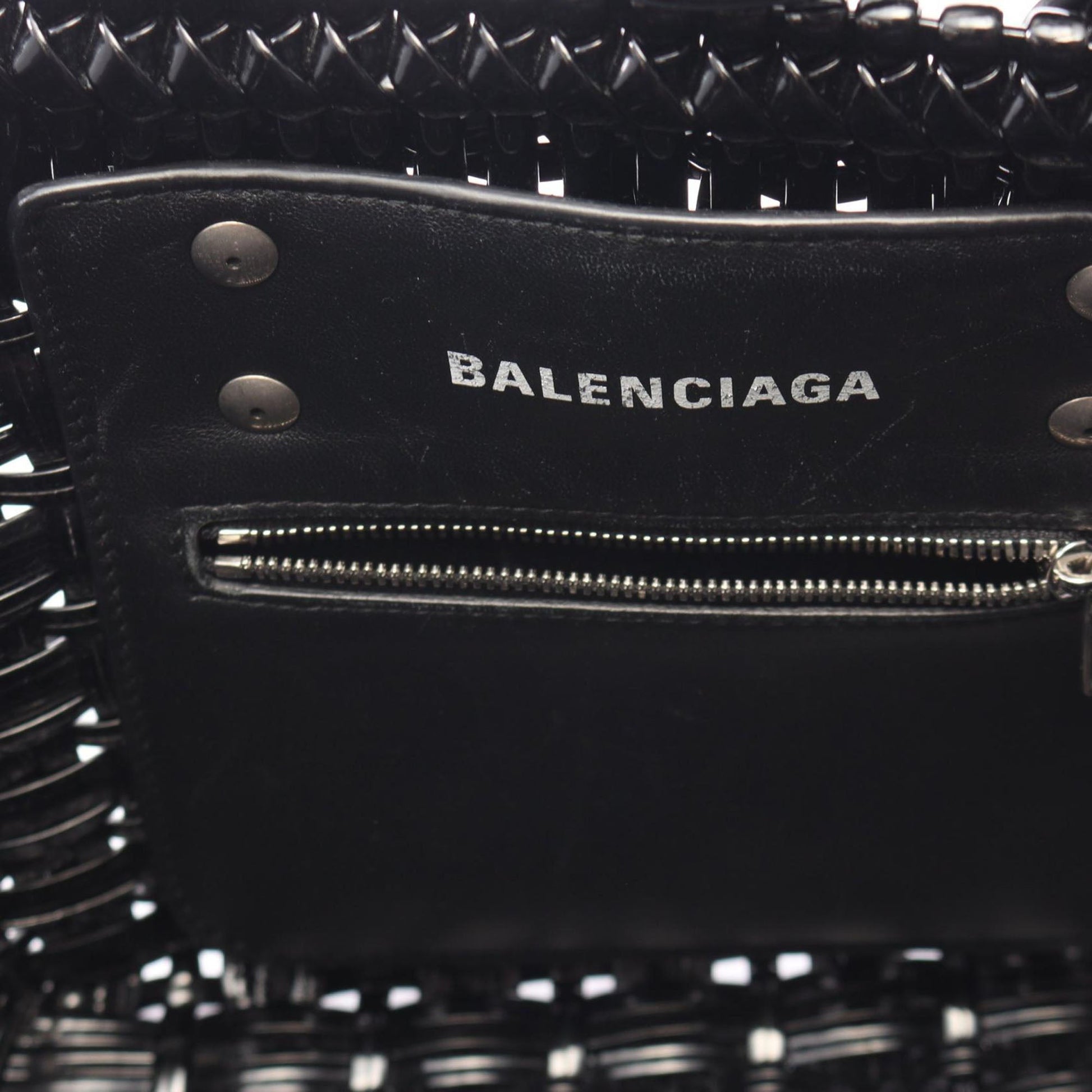 Balenciaga Faux Leather Bistro Panier XS