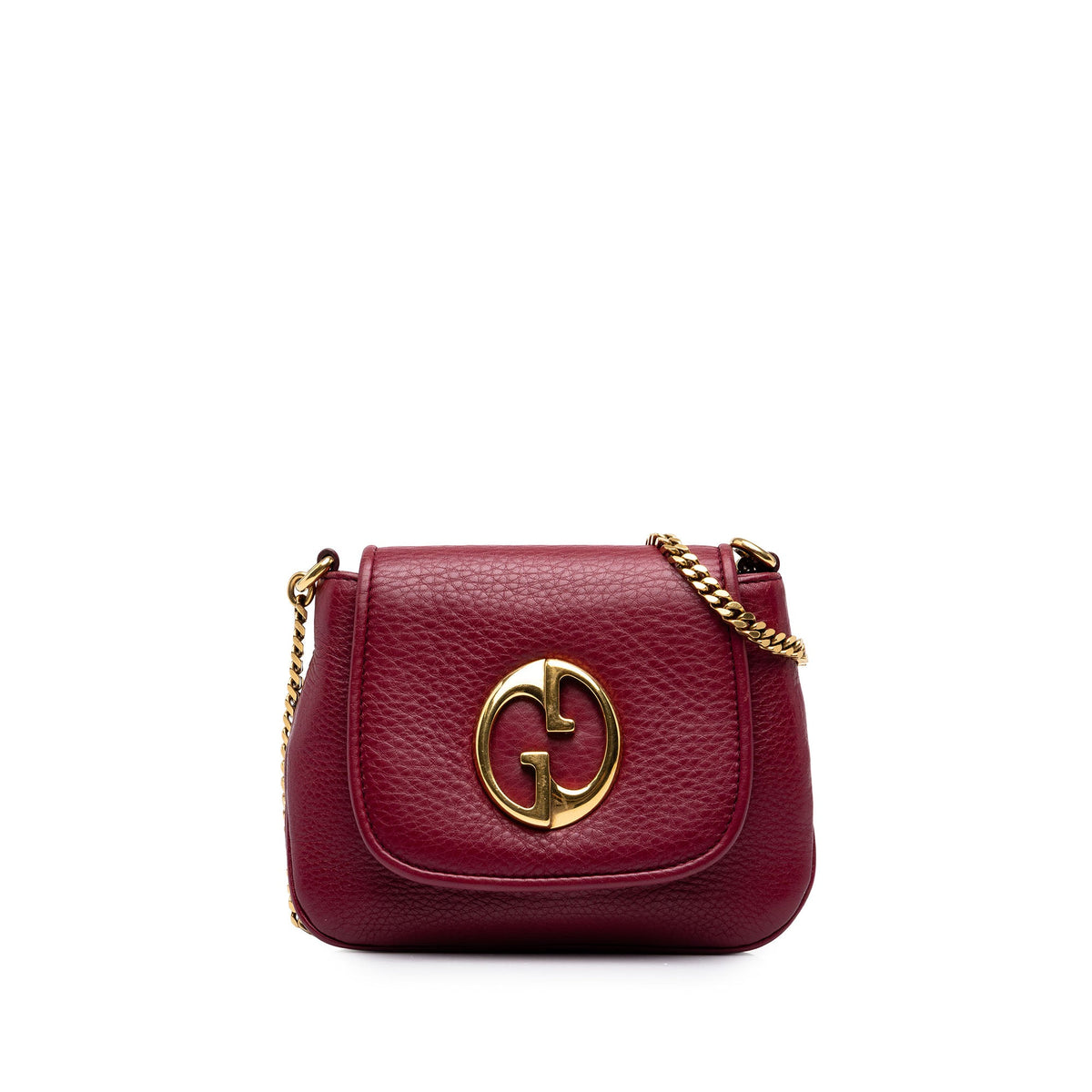 Gucci Small Calfskin 1973 Chain Crossbody — Red