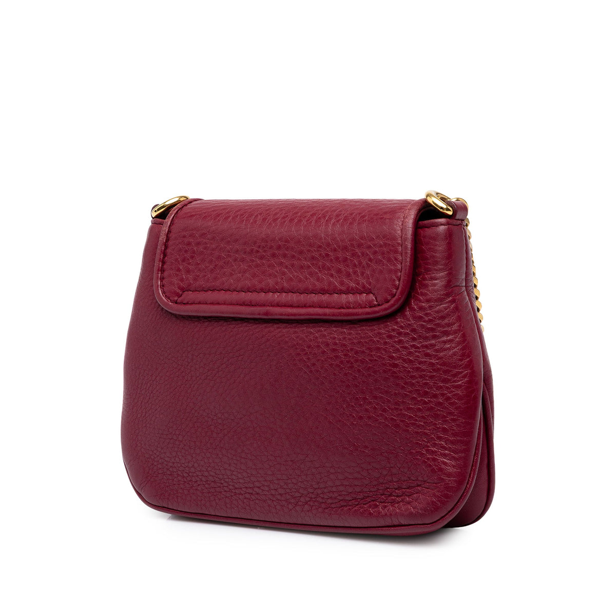 Gucci Small Calfskin 1973 Chain Crossbody — Red
