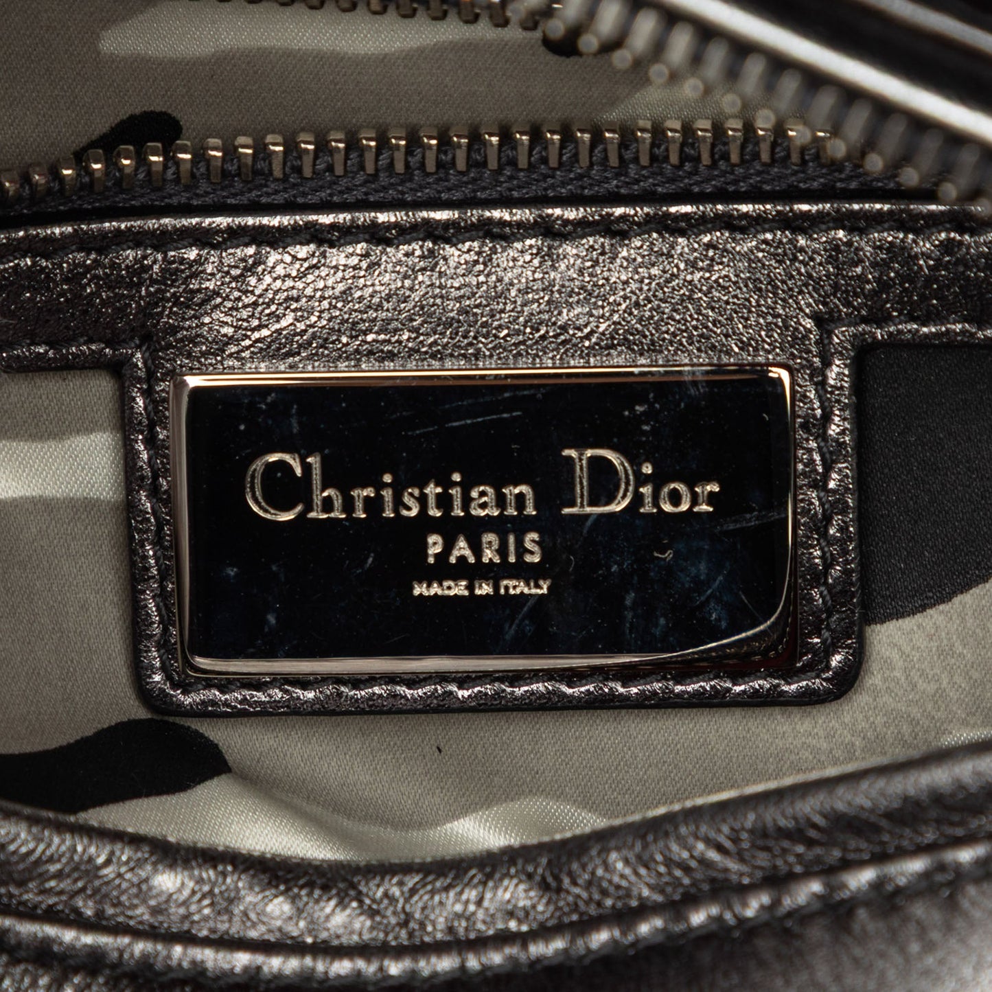 Dior Anselm Reyle Medium Metallic Lambskin Cannage Lady Dior