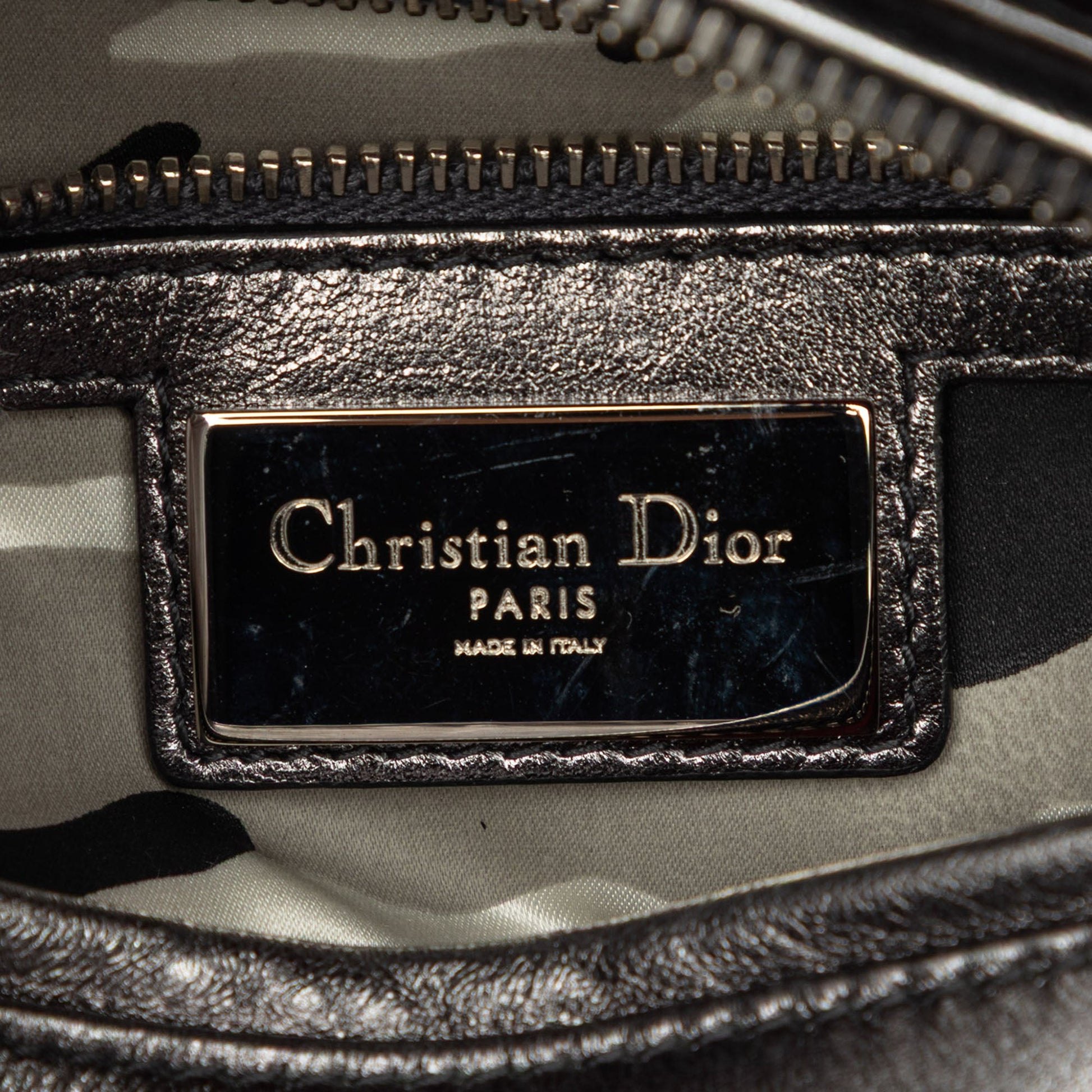 Dior Anselm Reyle Medium Metallic Lambskin Cannage Lady Dior