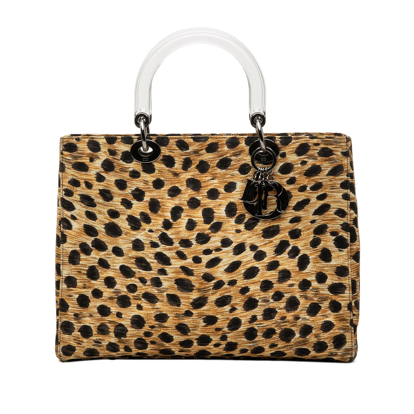 Dior Large Canvas Leopard Print Lady Dior