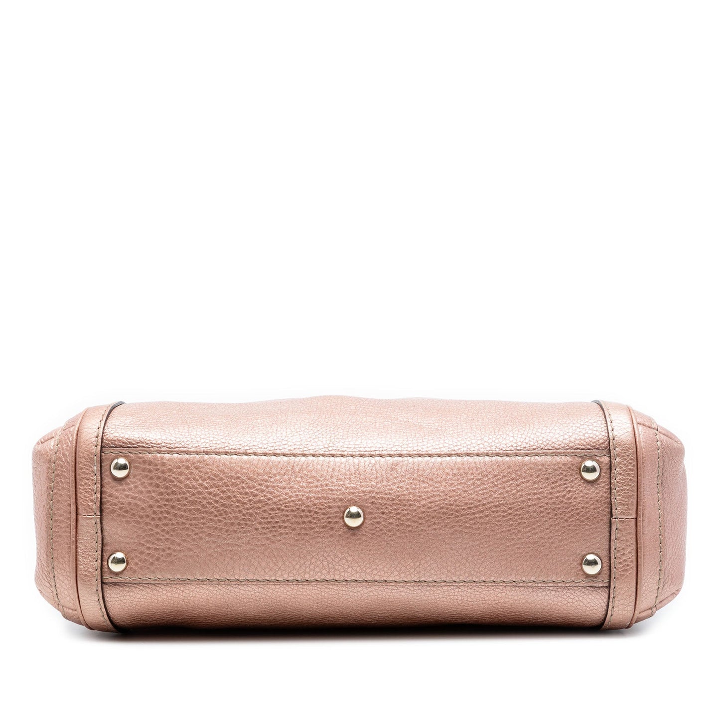 Gucci Metallic Pebbled Calfskin Bella Satchel