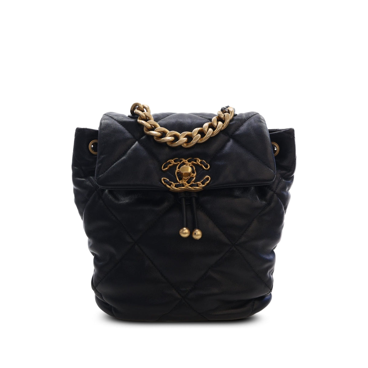 Chanel Quilted Lambskin 19 Backpack — Black