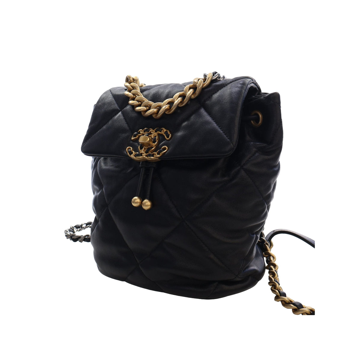 Chanel Quilted Lambskin 19 Backpack — Black