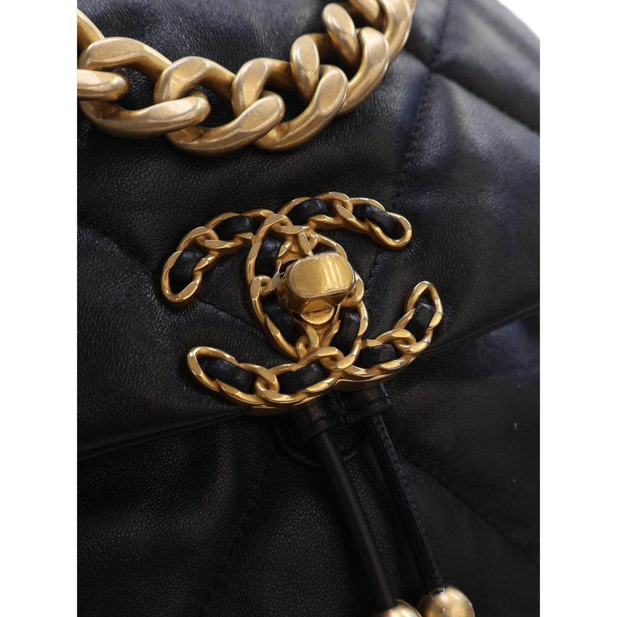 Chanel Quilted Lambskin 19 Backpack — Black