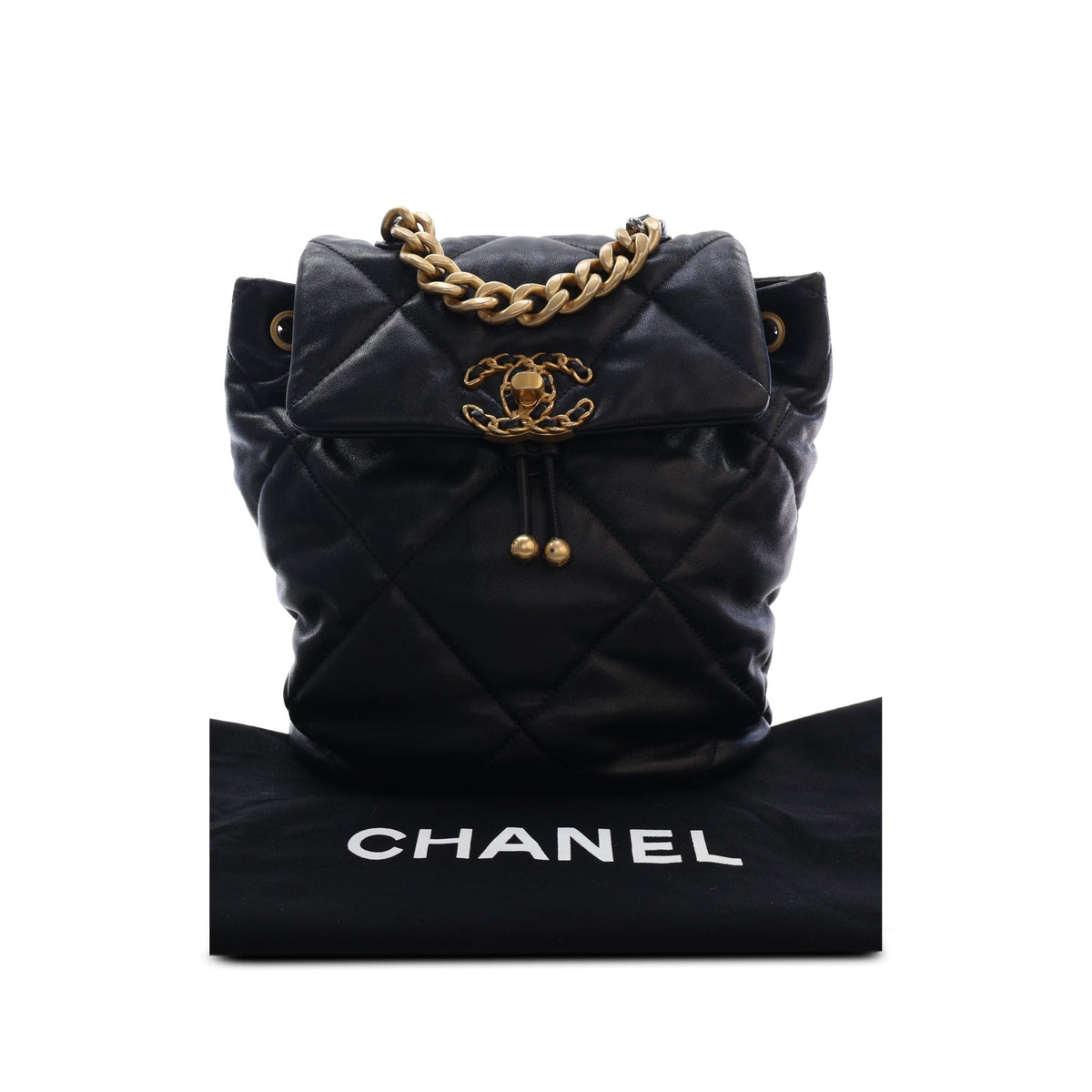 Chanel Quilted Lambskin 19 Backpack — Black