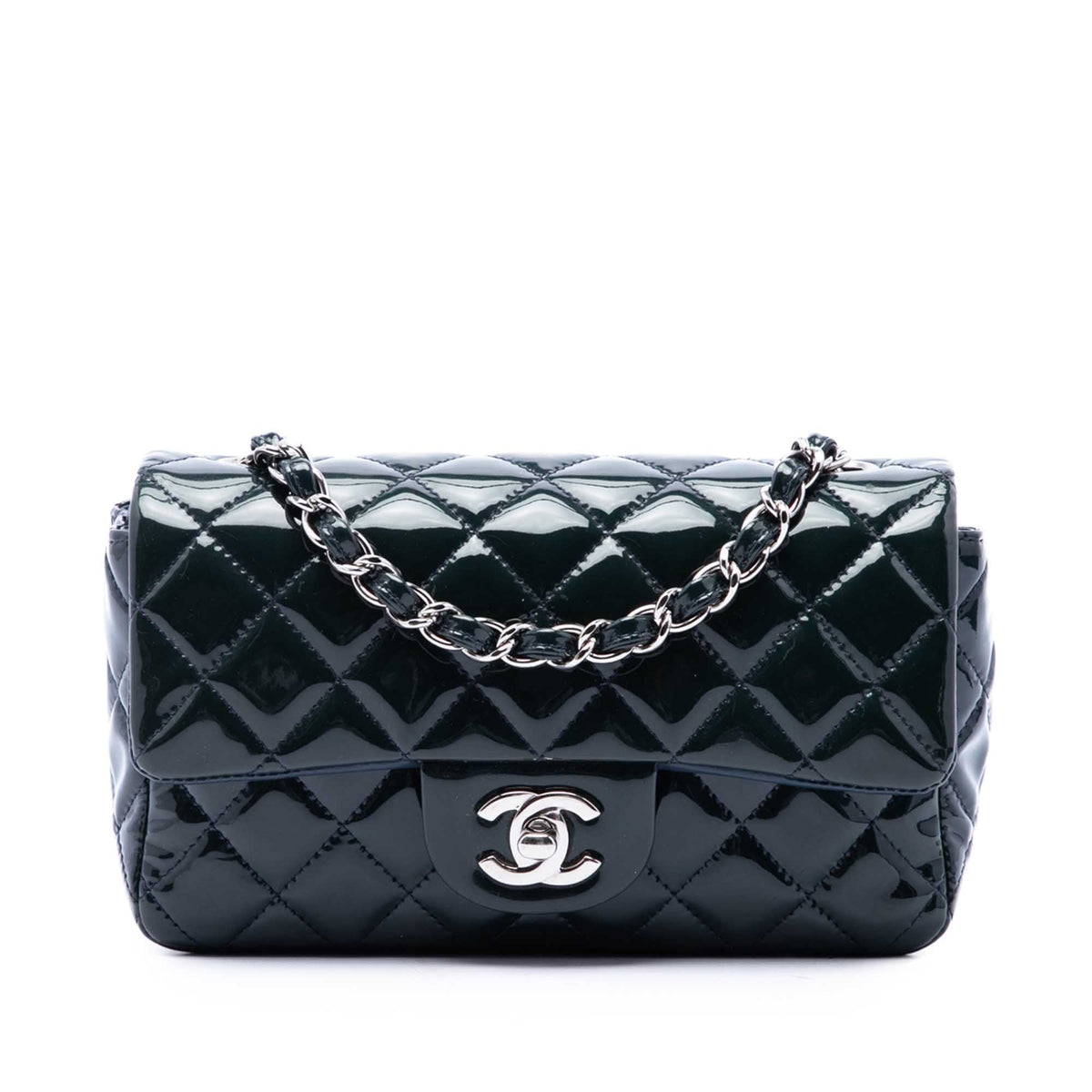 Chanel Mini Rectangular Classic Patent Single Flap