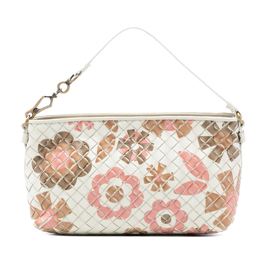 Bottega Veneta Nappa Intrecciato Floral Print Handbag