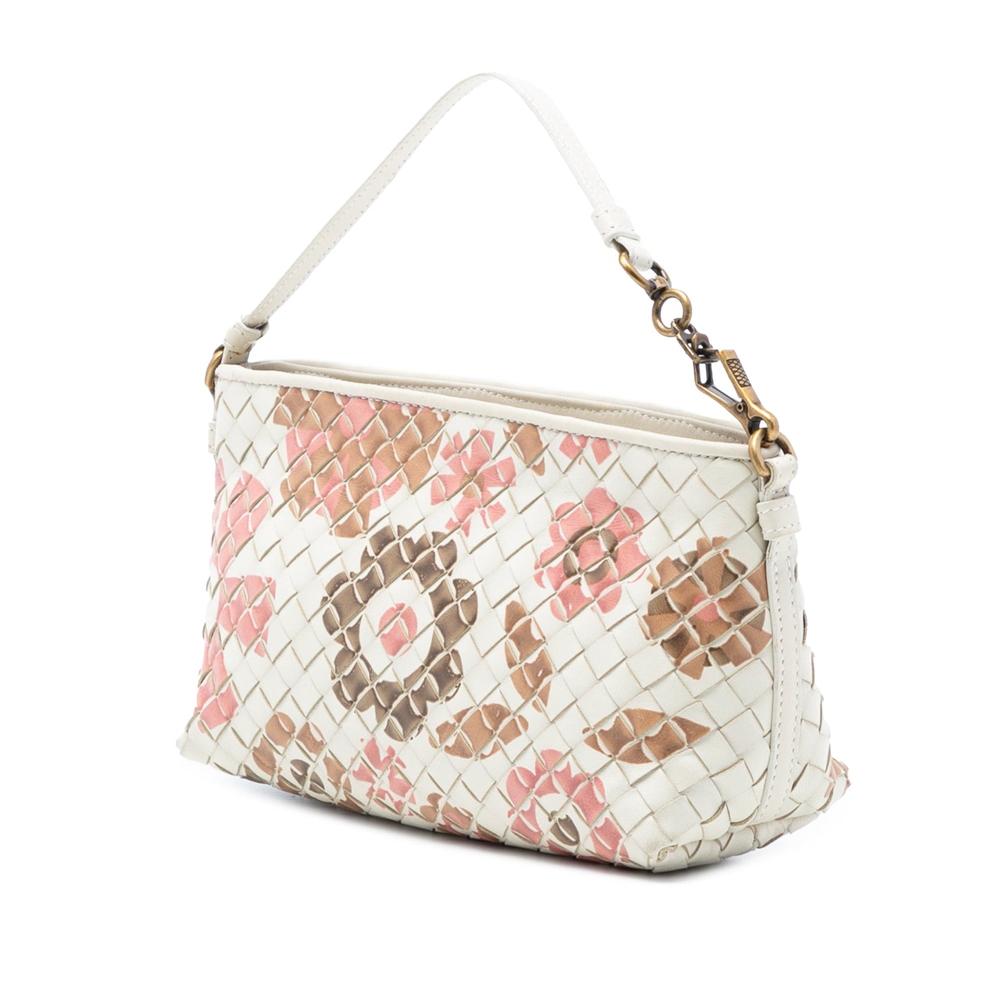 Bottega Veneta Nappa Intrecciato Floral Print Handbag
