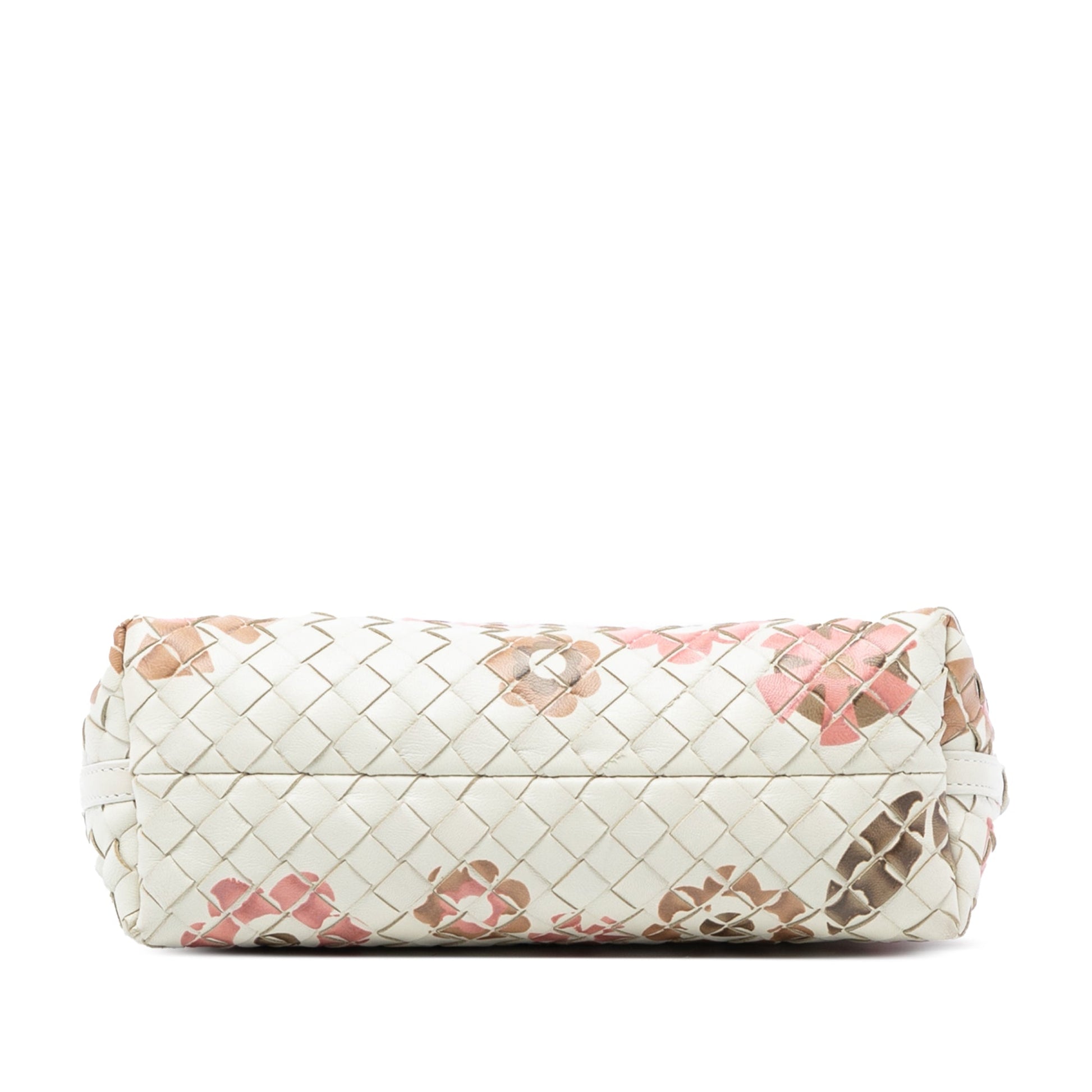 Bottega Veneta Nappa Intrecciato Floral Print Handbag