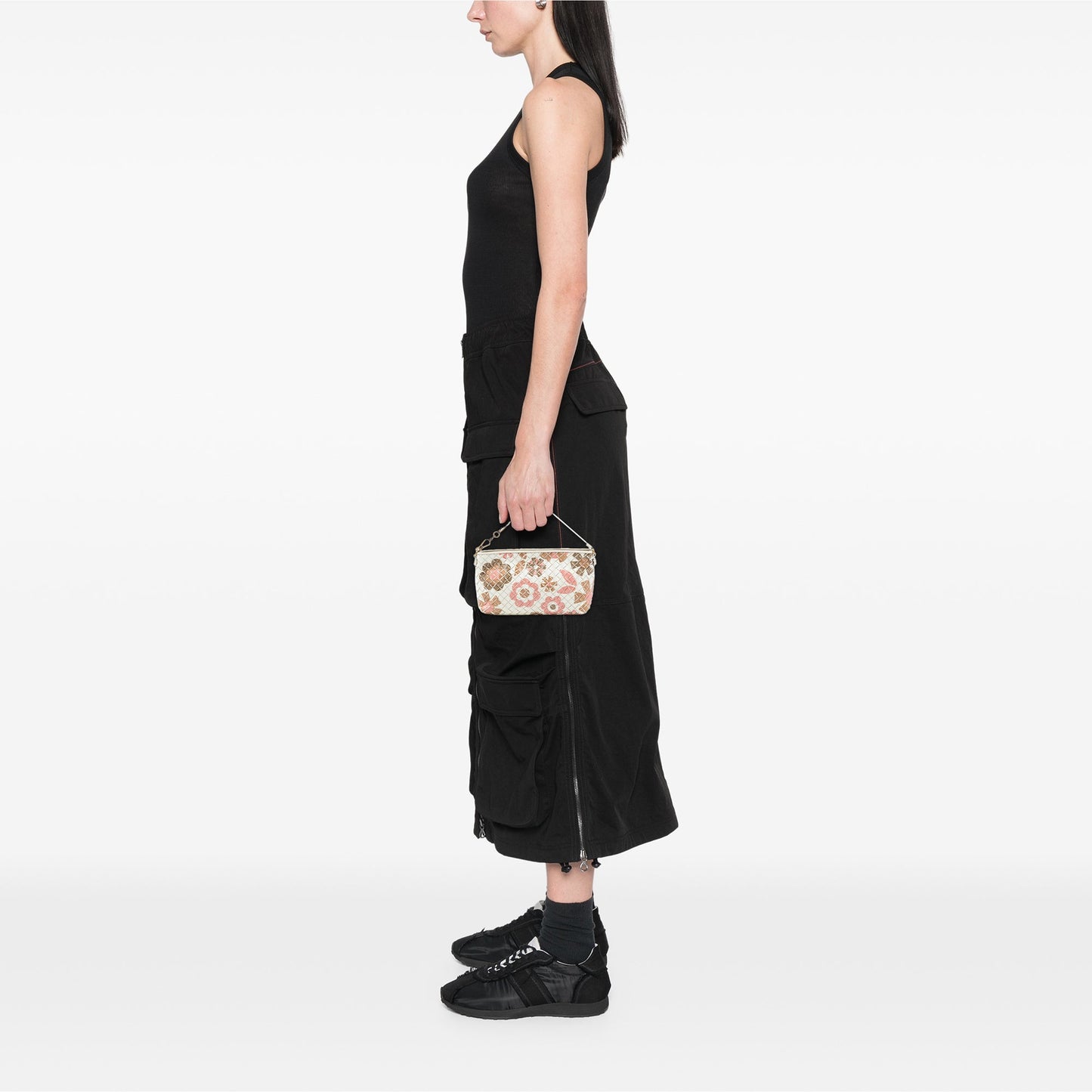 Bottega Veneta Nappa Intrecciato Floral Print Handbag