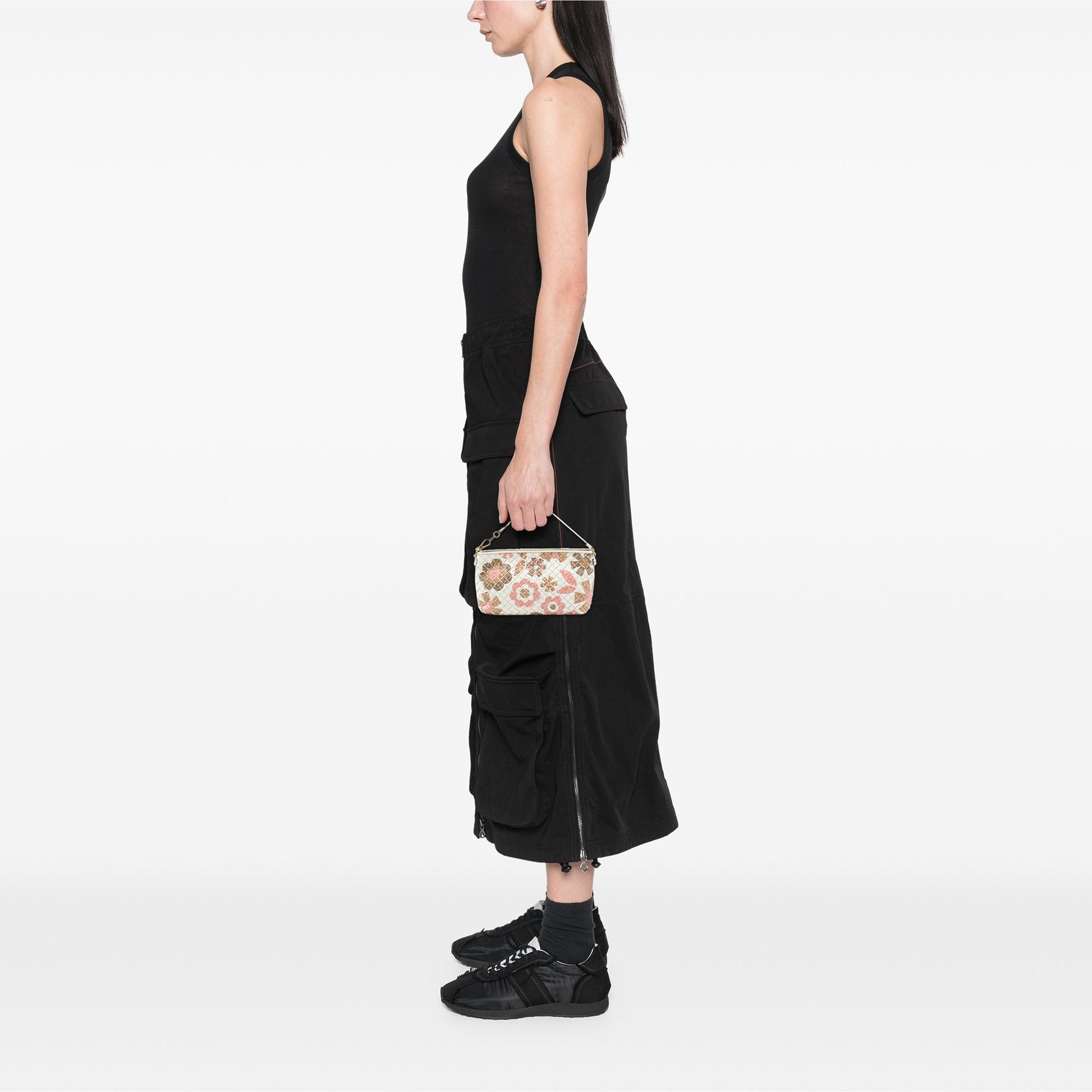 Bottega Veneta Nappa Intrecciato Floral Print Handbag