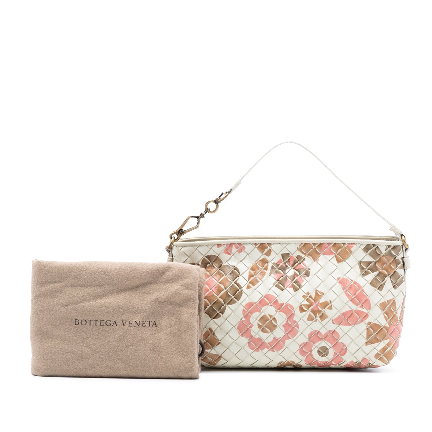 Bottega Veneta Nappa Intrecciato Floral Print Handbag