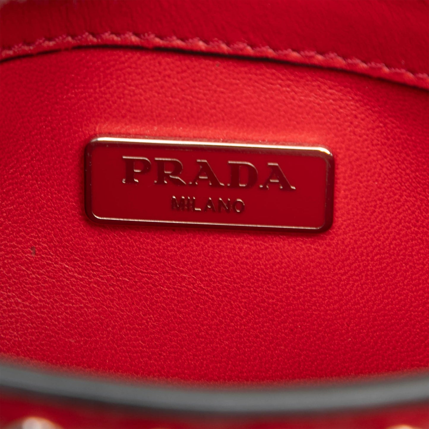 Prada City Calfskin Studded Elektra Turn Lock Clutch