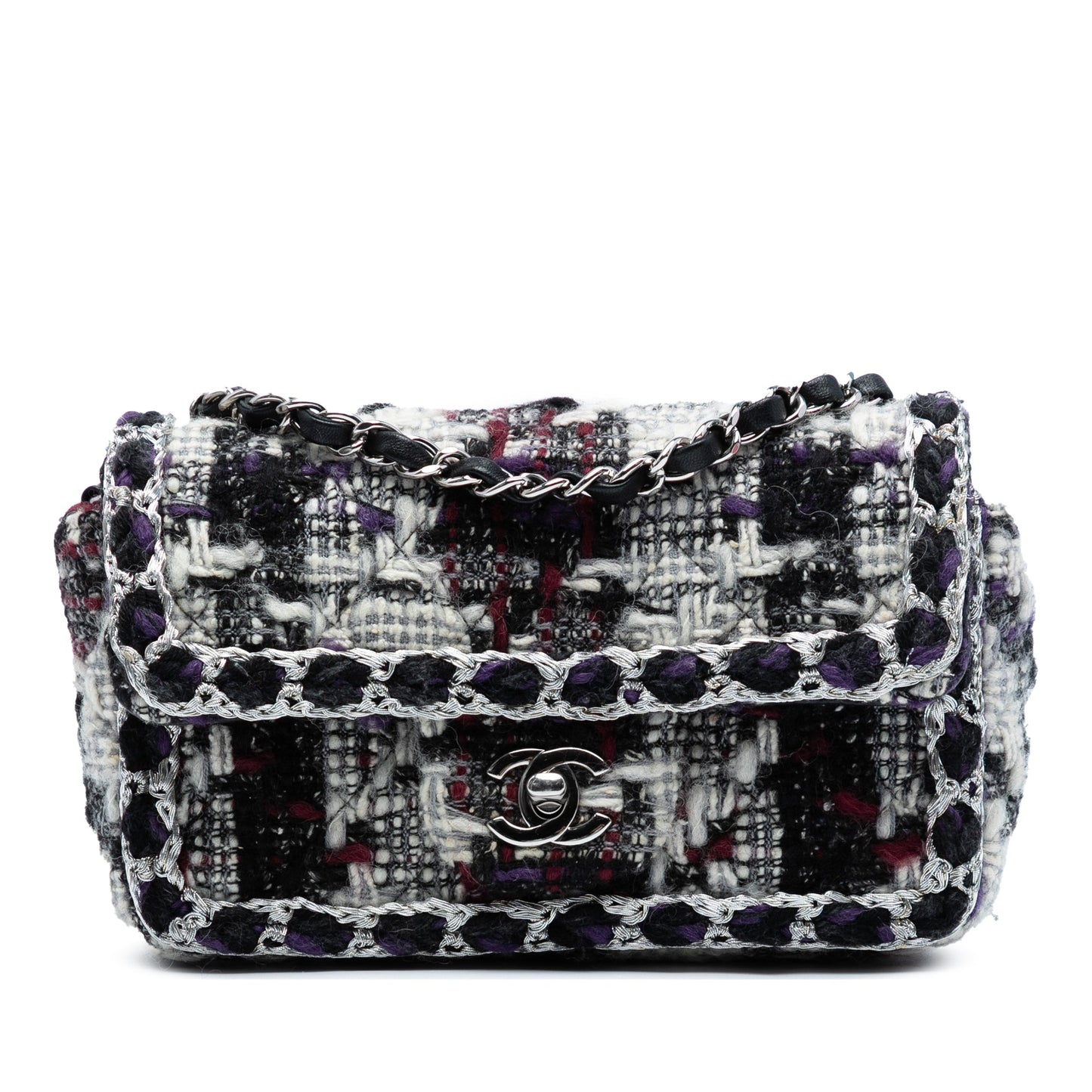 Chanel Mini Rectangular Quilted Tweed Single Flap