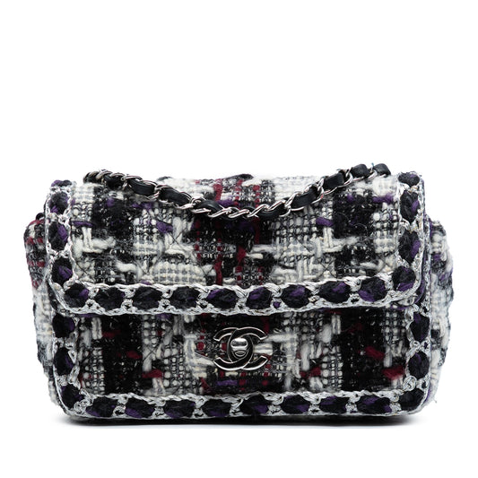 Chanel Mini Rectangular Quilted Tweed Single Flap