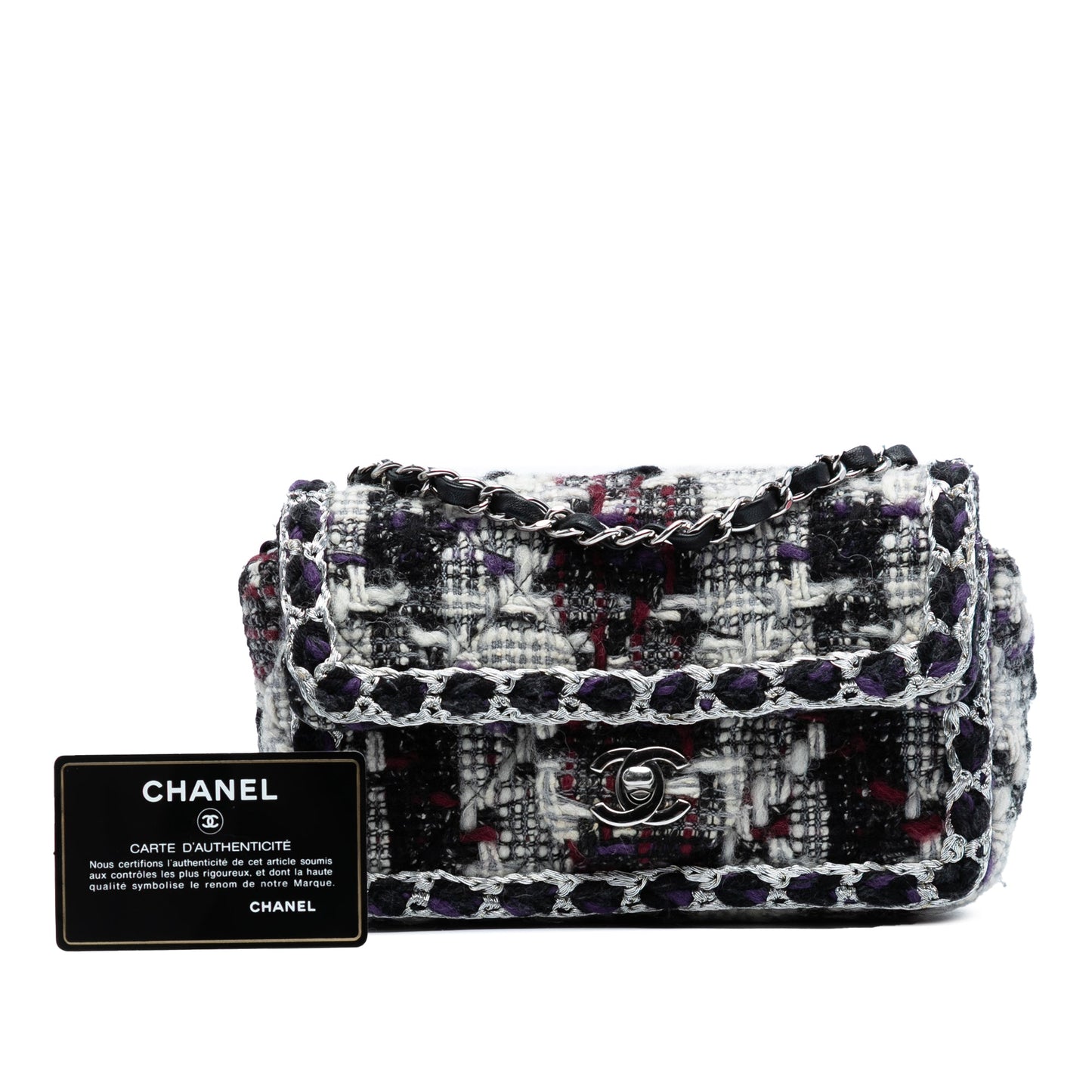 Chanel Mini Rectangular Quilted Tweed Single Flap