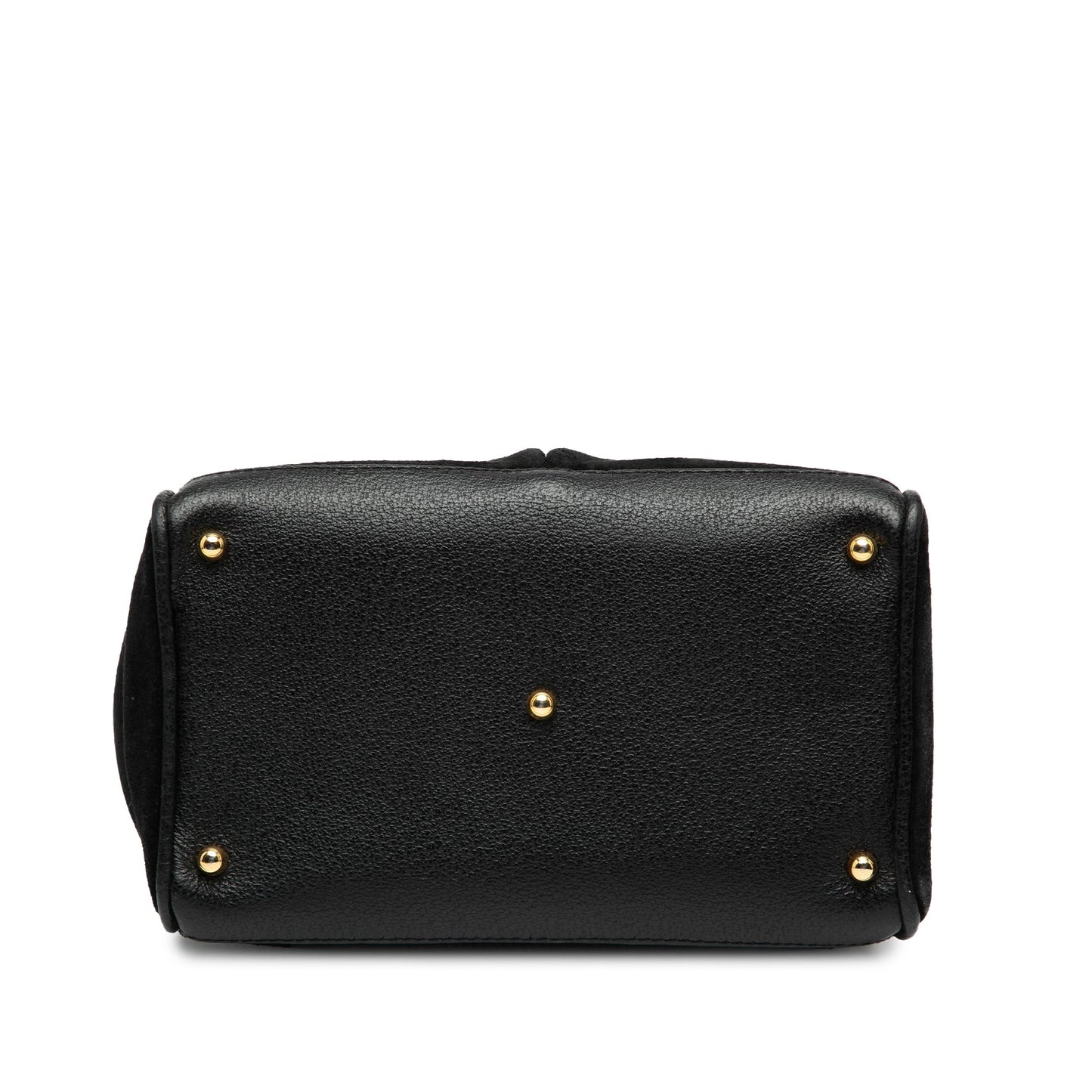 Gucci Suede Bamboo Satchel