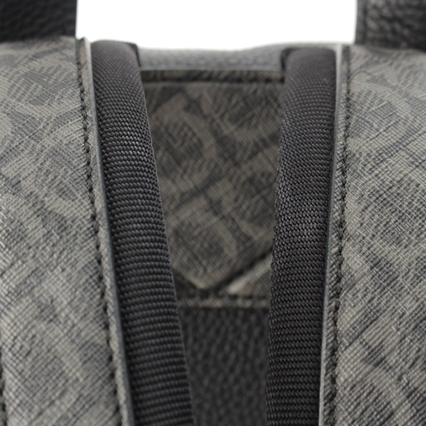 Ferragamo Gancini Coated Canvas Trimmed Leather Backpack