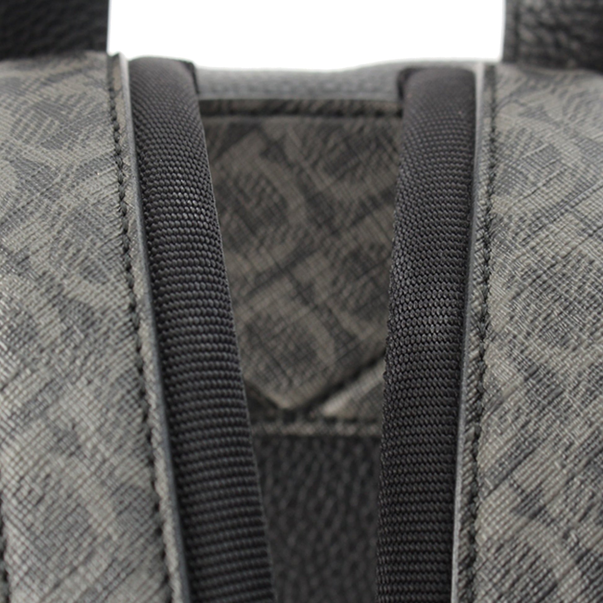 Ferragamo Gancini Coated Canvas Trimmed Leather Backpack