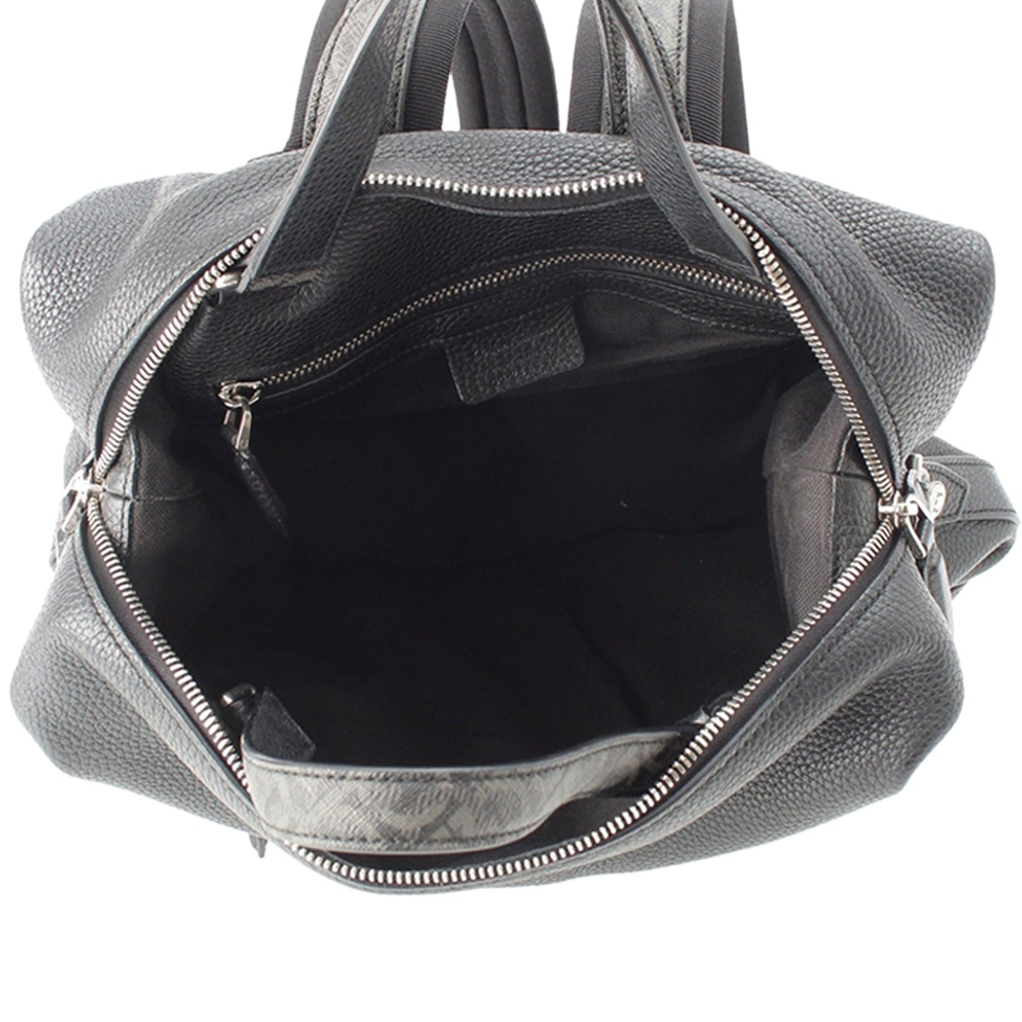 Ferragamo Gancini Coated Canvas Trimmed Leather Backpack