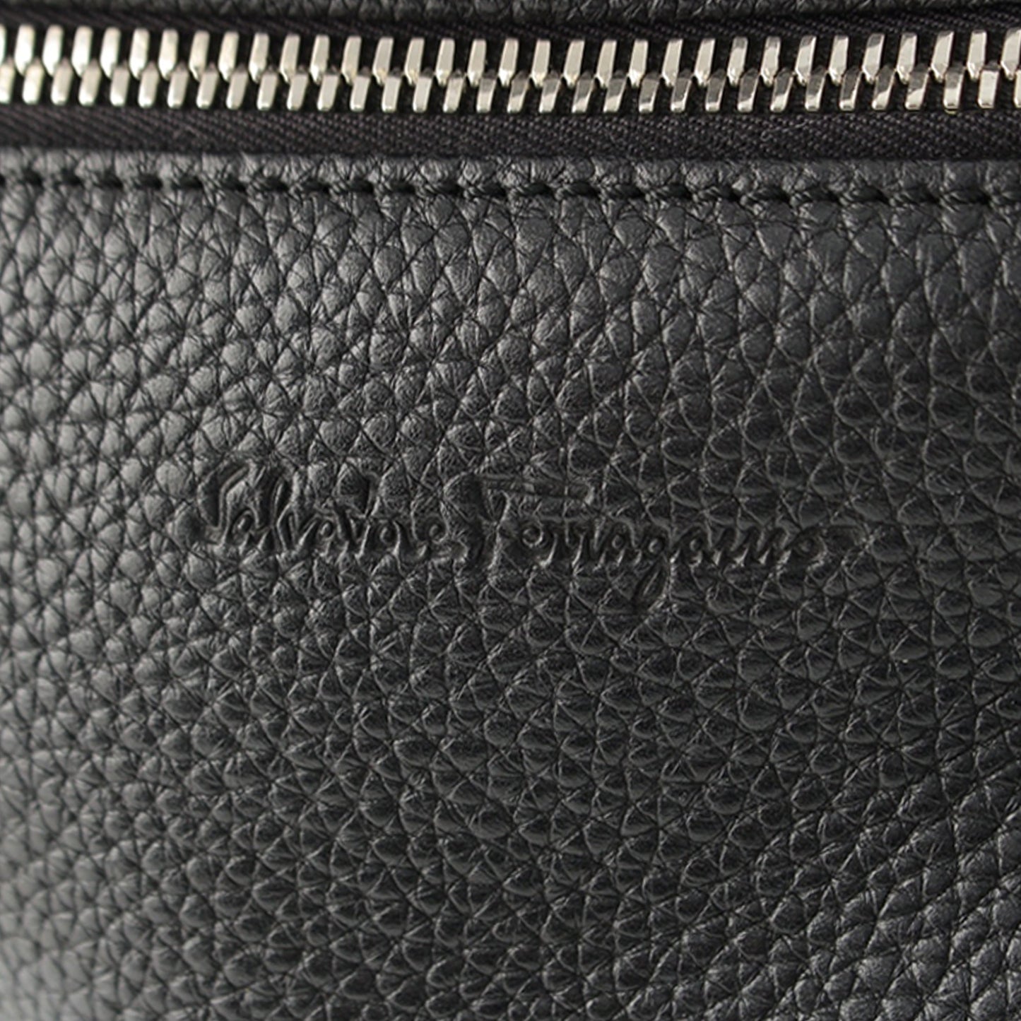 Ferragamo Gancini Coated Canvas Trimmed Leather Backpack