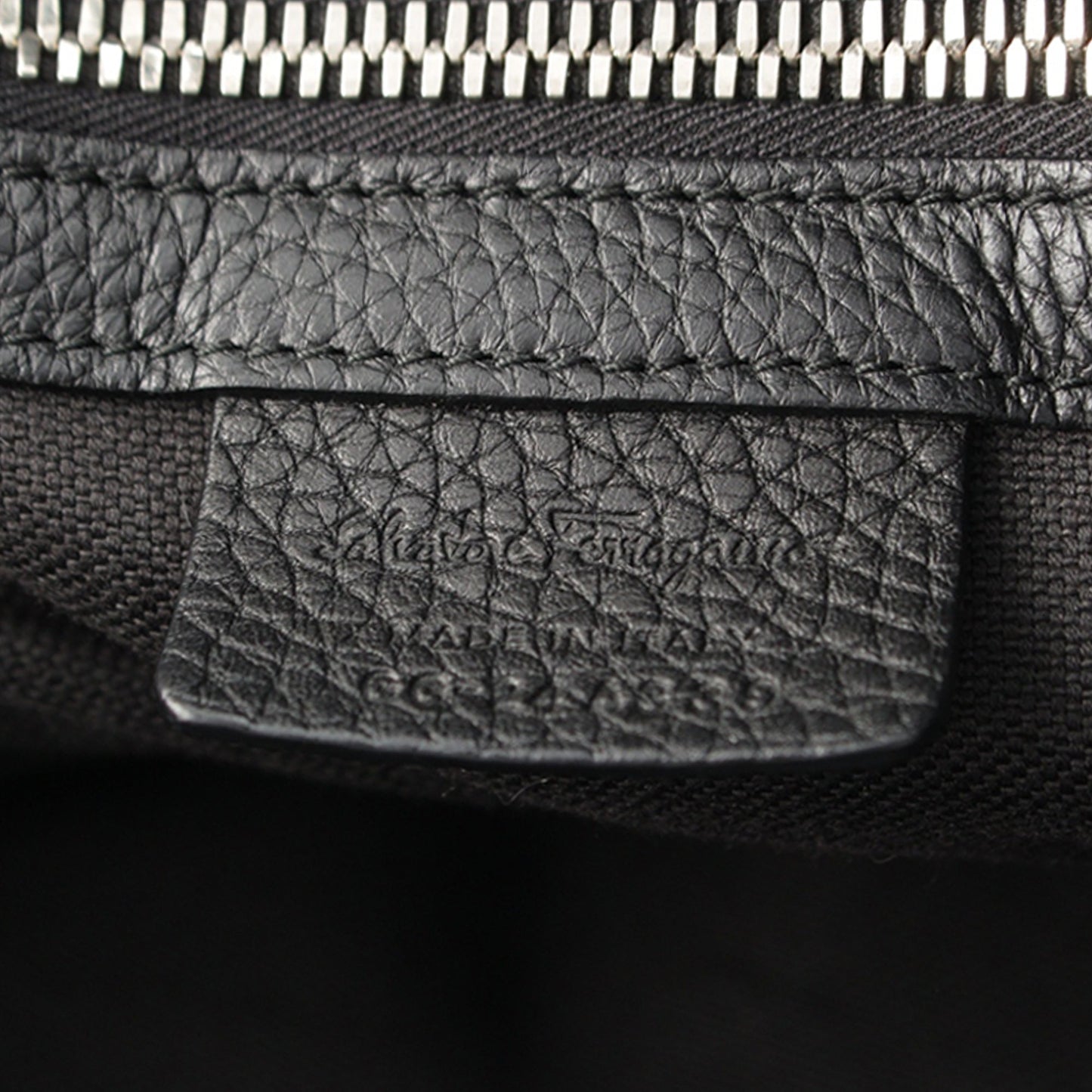 Ferragamo Gancini Coated Canvas Trimmed Leather Backpack