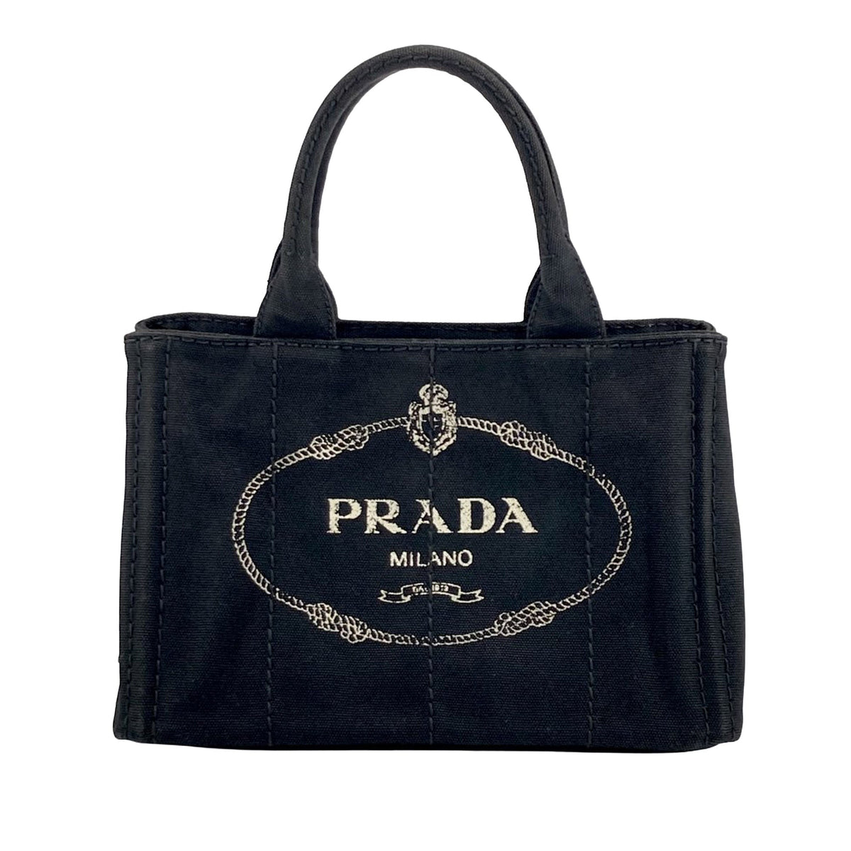 Prada Small Canvas Canapa Logo Tote