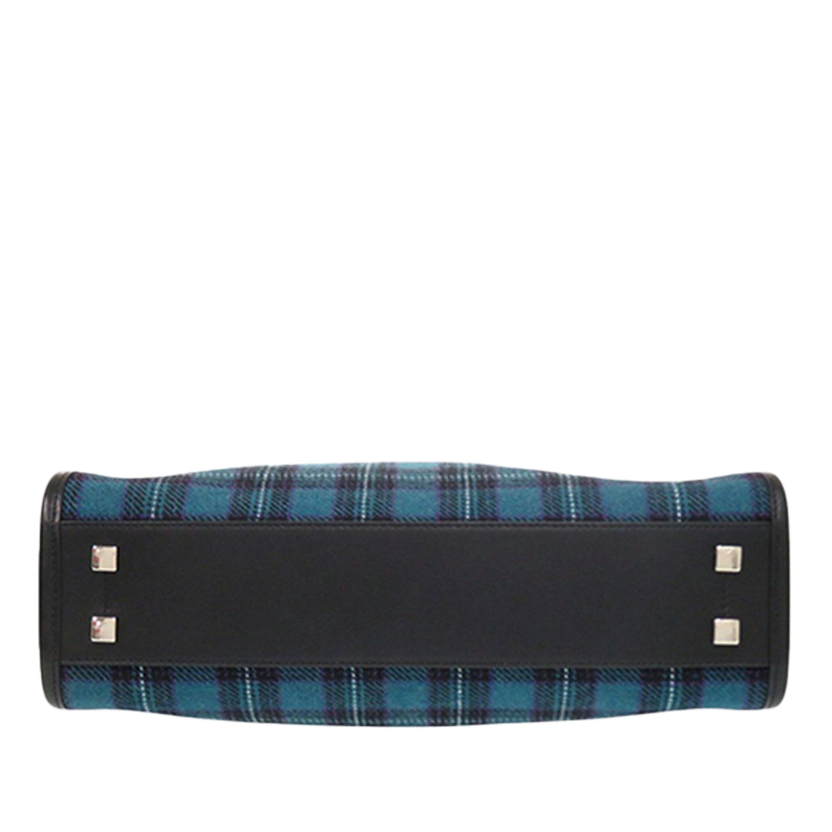 Jimmy Choo Wool Tartan Tote North South — Blue