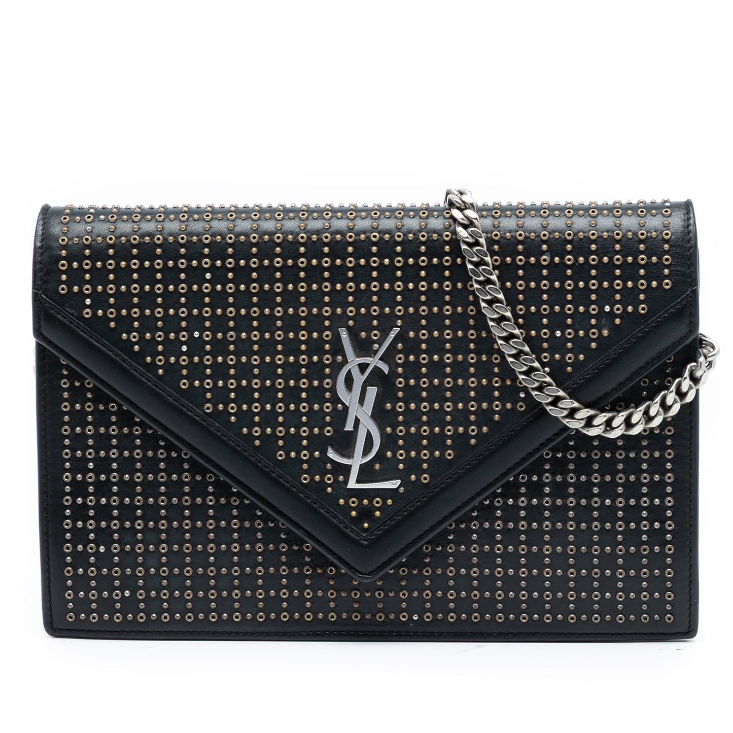 Saint Laurent Studded Leather Monogram Le Sept Chain Bag