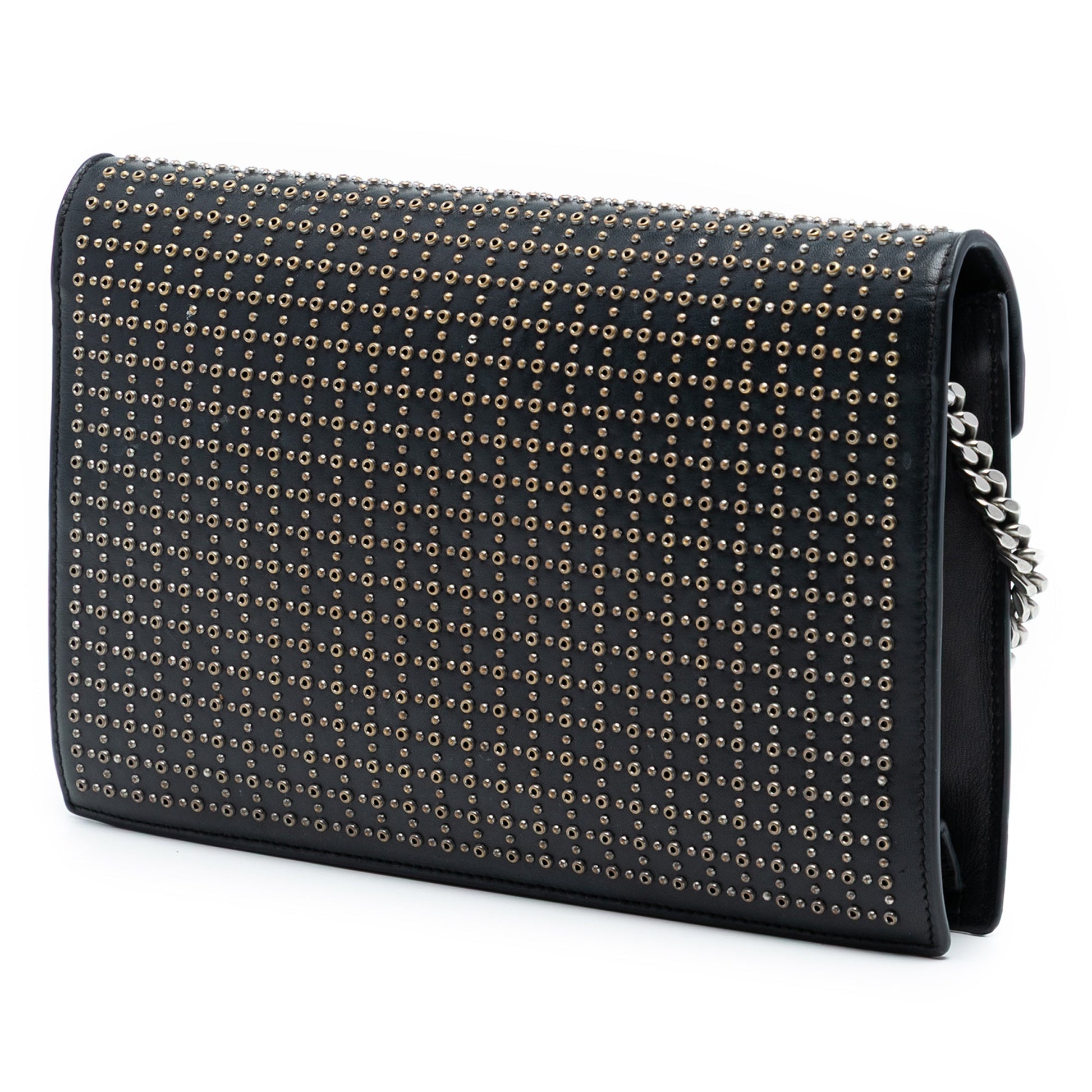 Saint Laurent Studded Leather Monogram Le Sept Chain Bag