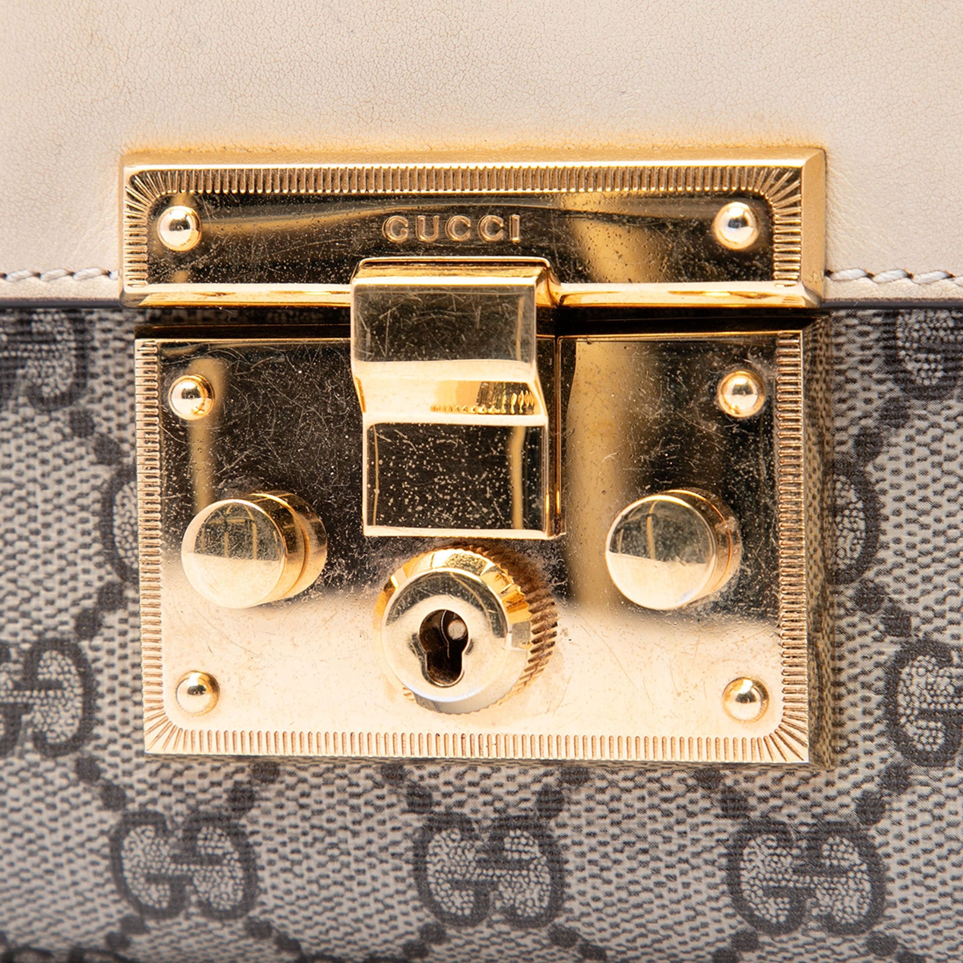 Gucci Small GG Supreme Padlock Crossbody