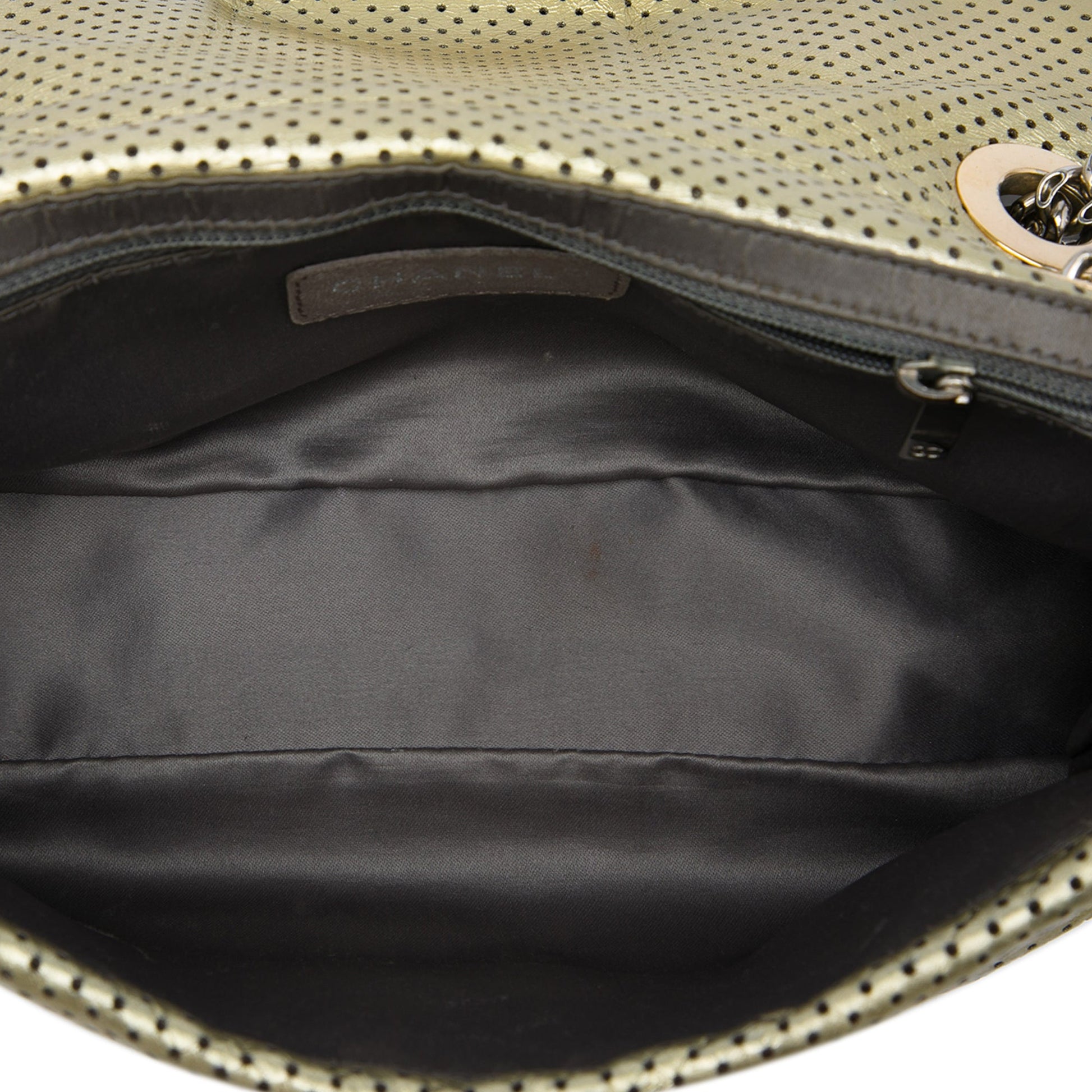 Chanel Metallic Perforated Calfskin Reissue 2.55 Drill Flap