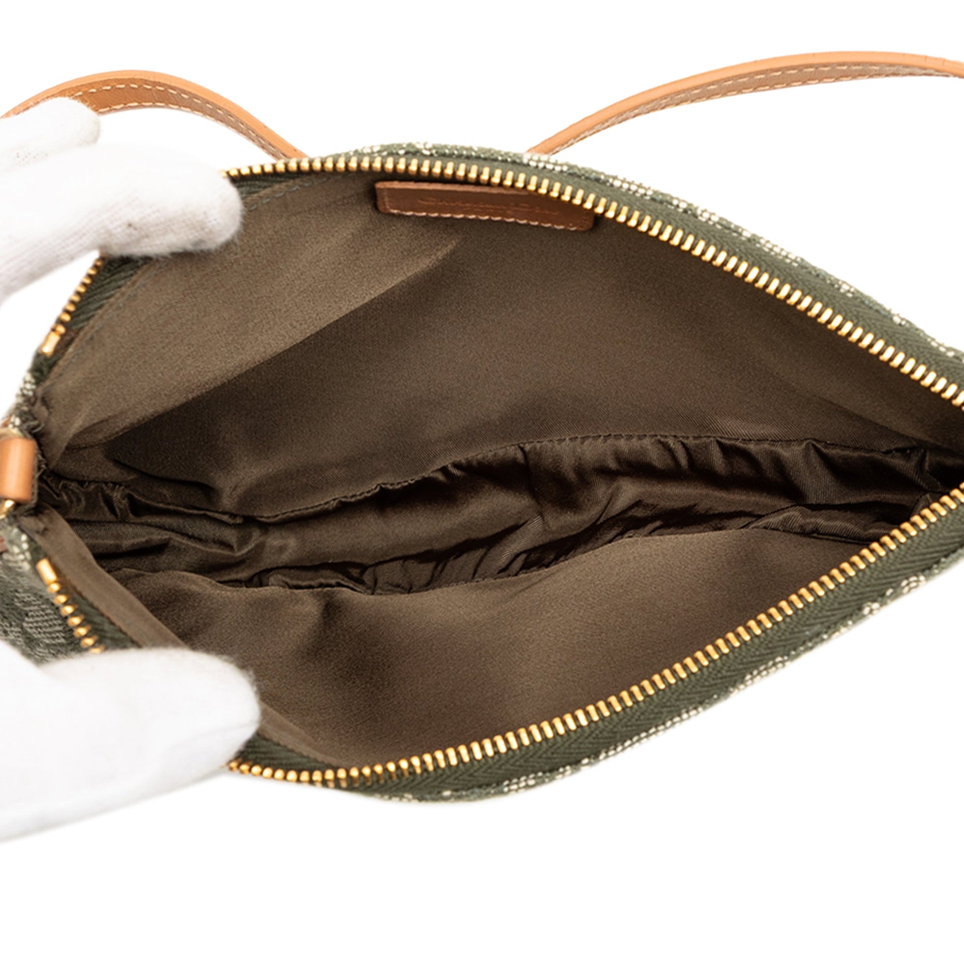 Dior Mini Diorissimo Canvas Saddle Pochette