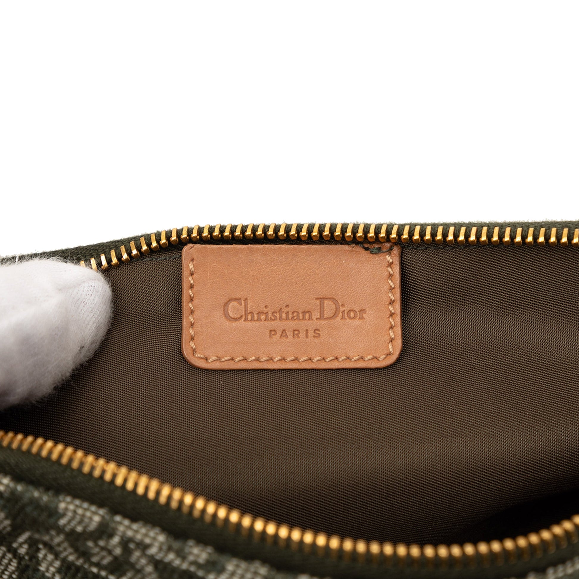 Dior Mini Diorissimo Canvas Saddle Pochette