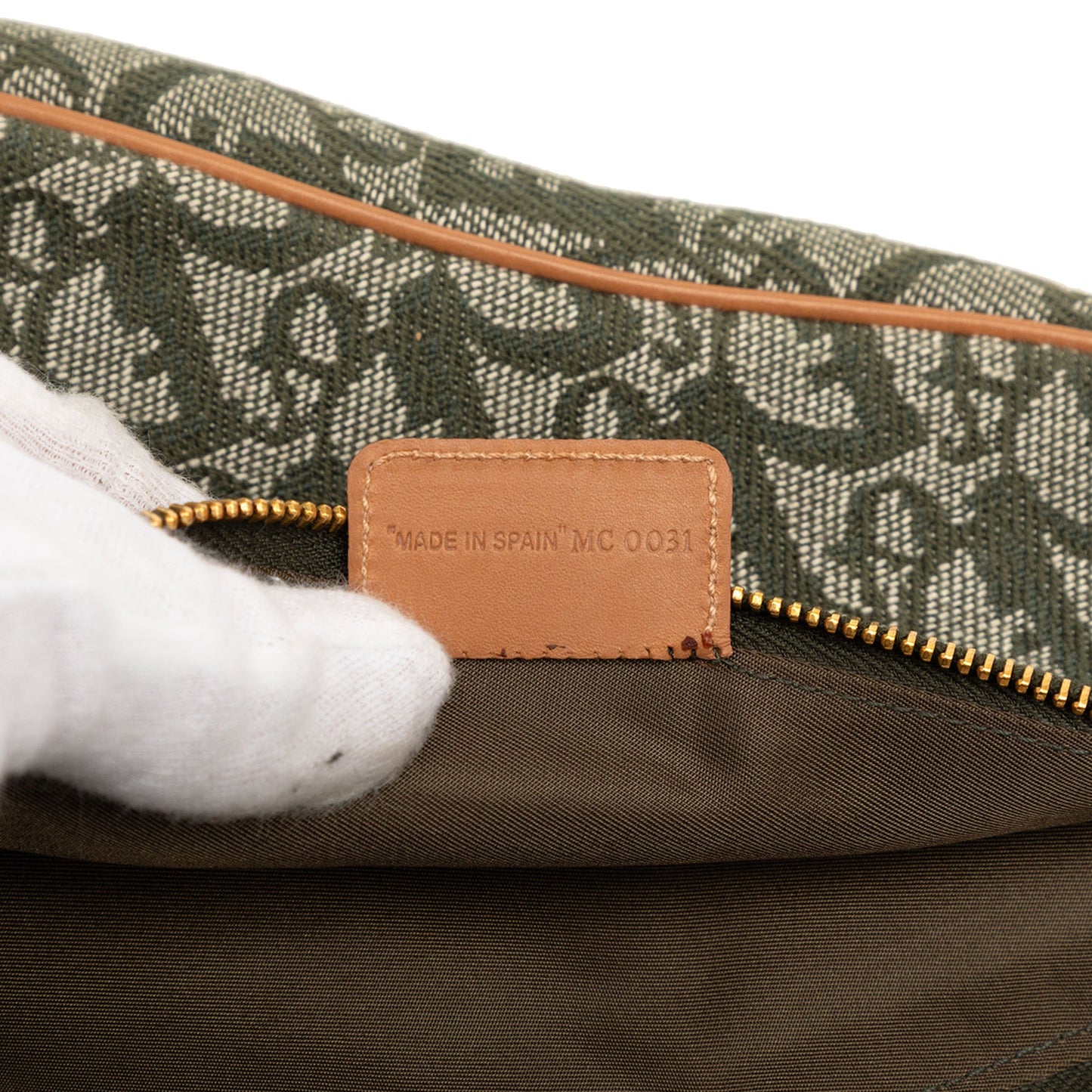 Dior Mini Diorissimo Canvas Saddle Pochette