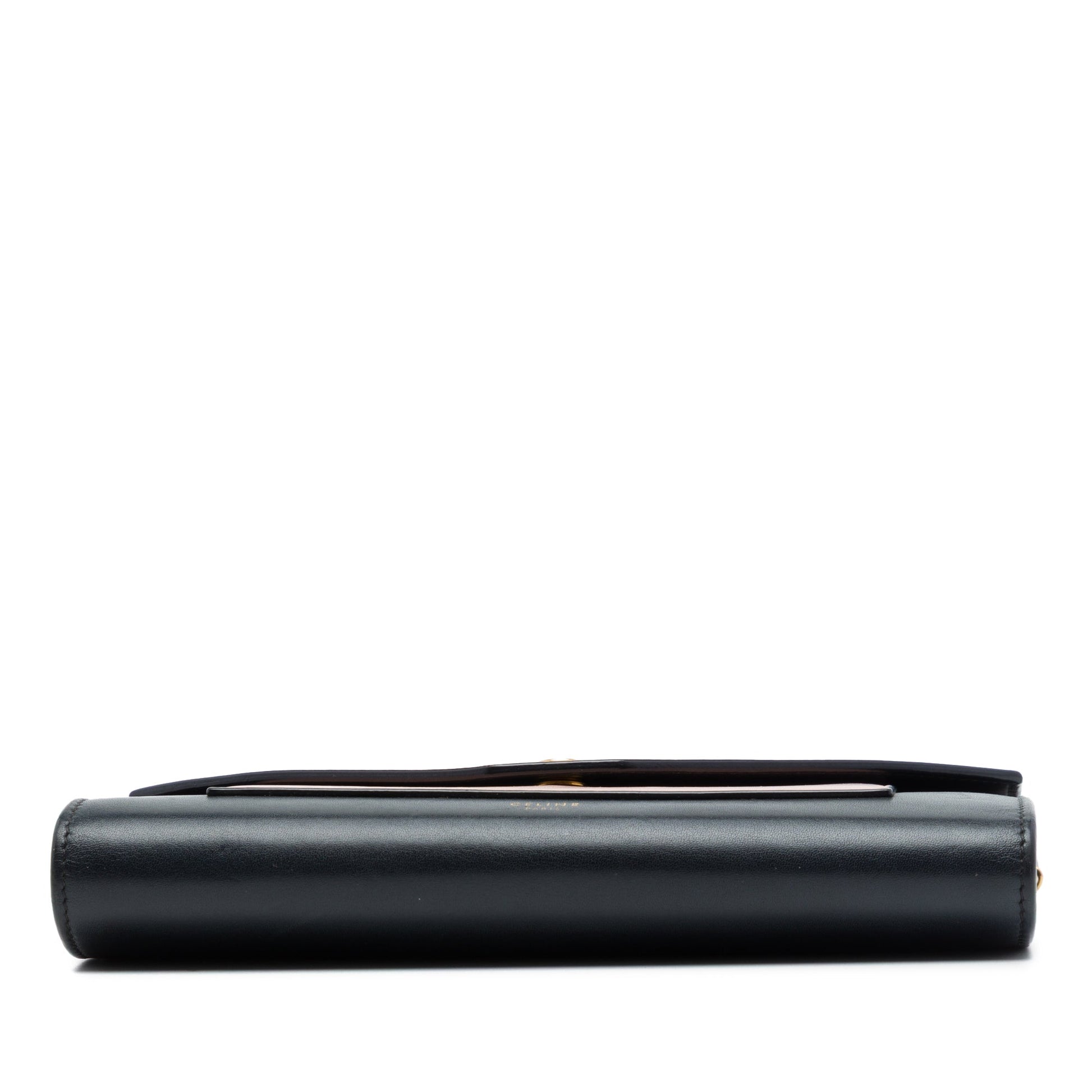 Celine Tricolor Leather Pocket Envelope Wallet On Chain