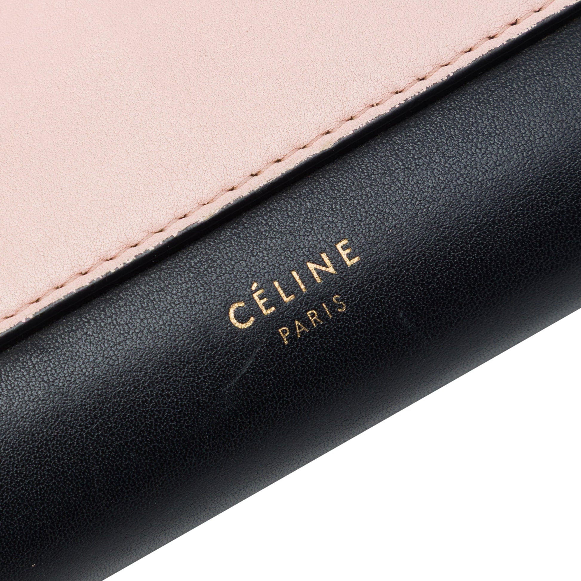 Celine Tricolor Leather Pocket Envelope Wallet On Chain