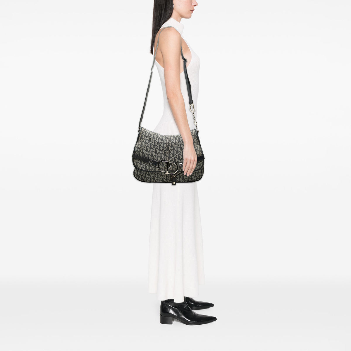 Dior Diorissimo Trotter Canvas Messenger Bag — Blue