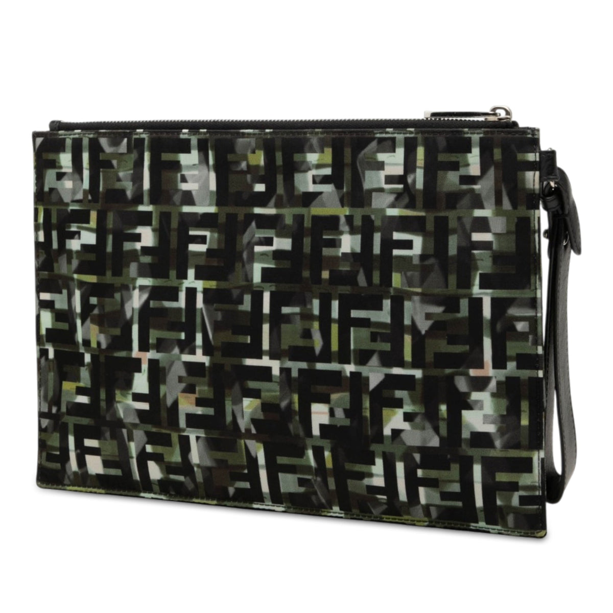 Fendi FF 1974 Nylon Camouflage Wristlet Pouch