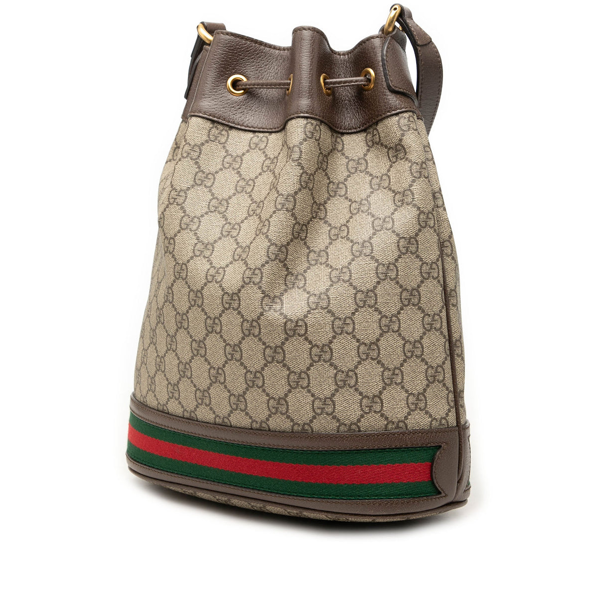 Gucci GG Supreme Web Ophidia Bucket Bag
