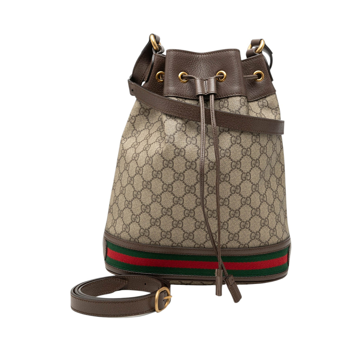 Gucci GG Supreme Web Ophidia Bucket Bag