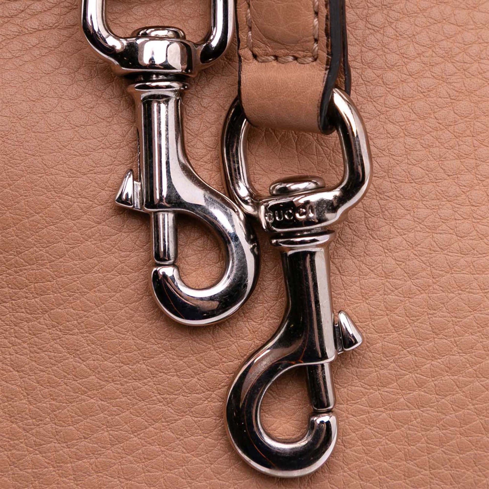 Gucci Medium Leather Bamboo Daily Satchel